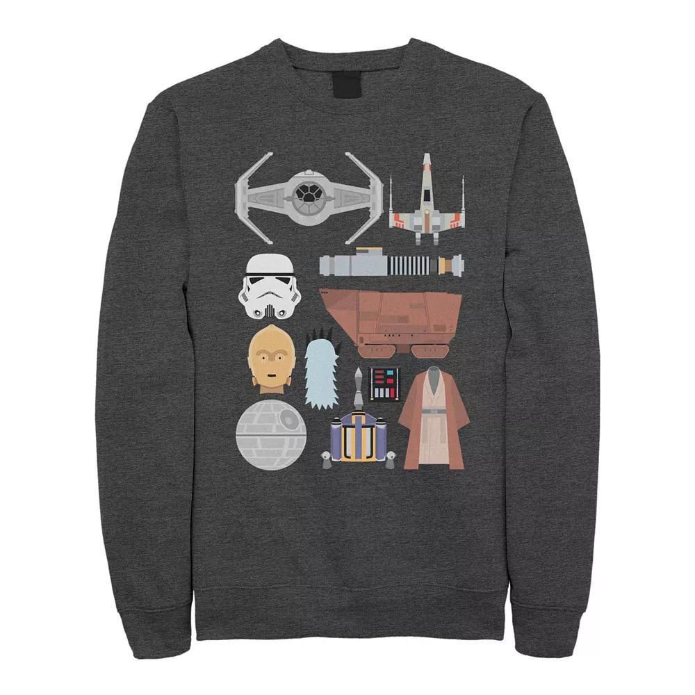 Men's Star Wars The Essentials Sweatshirt, Size: Large, Grey Heather Product Image