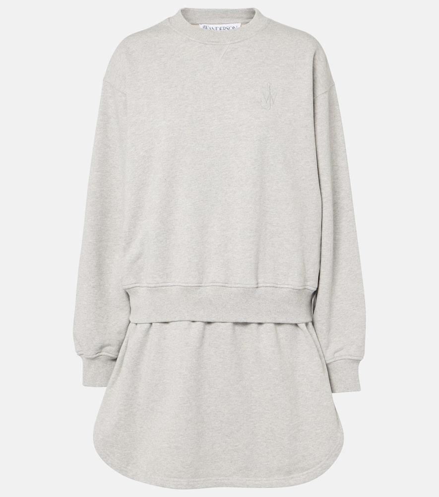 JW ANDERSON Layered Sweatshirt Dress In Grey Product Image
