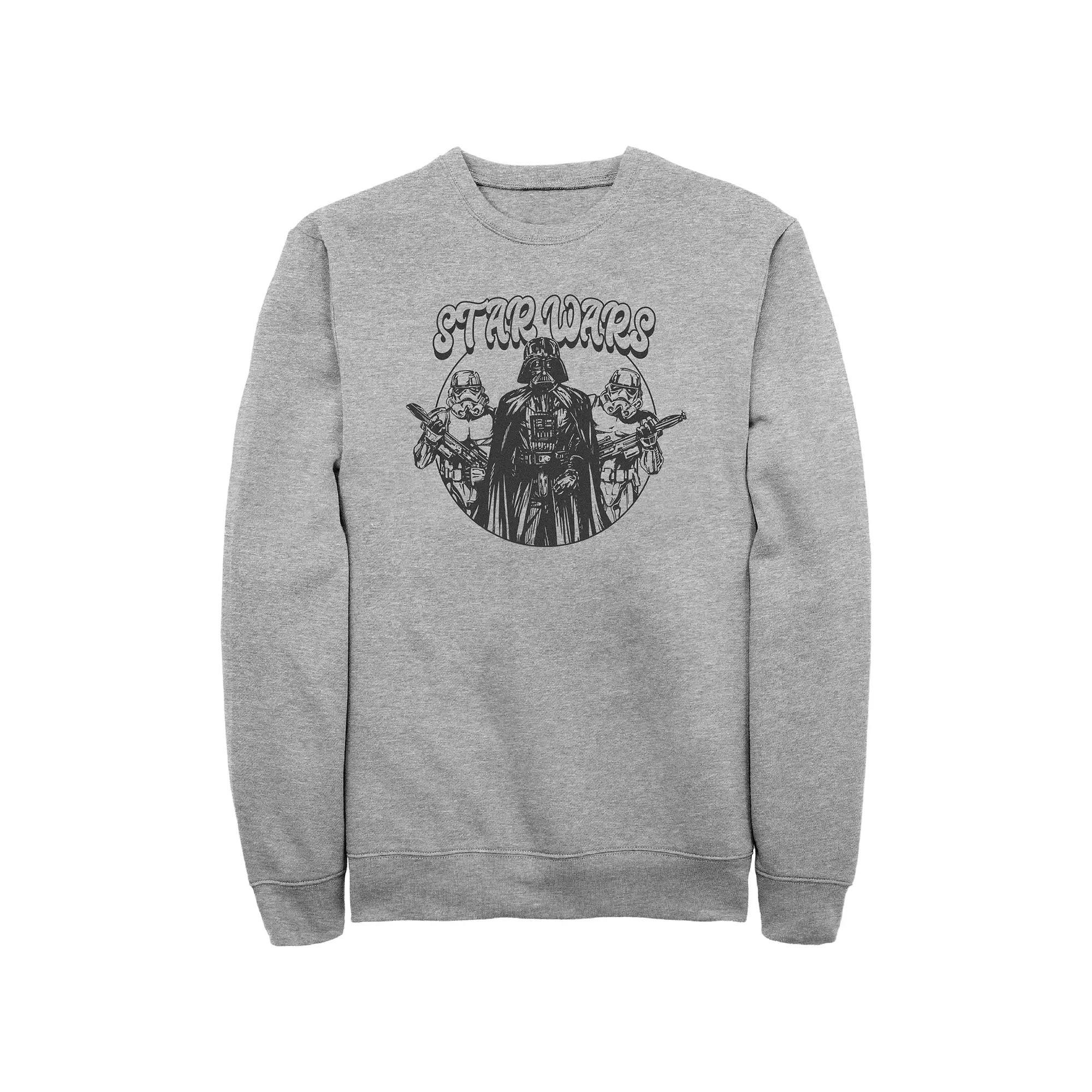 Men's Star Wars Dark Side Stamp Graphic Fleece, Size: XL, Athletic Grey Product Image