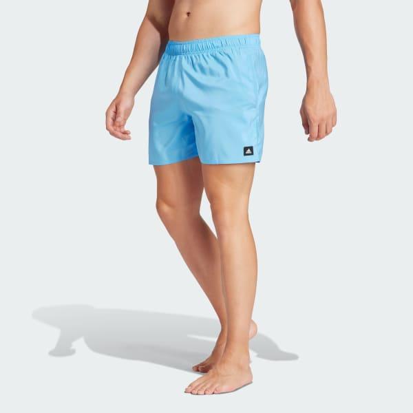 adidas Solid CLX Classic-Length Swim Shorts Blue Burst 2XL Mens Product Image