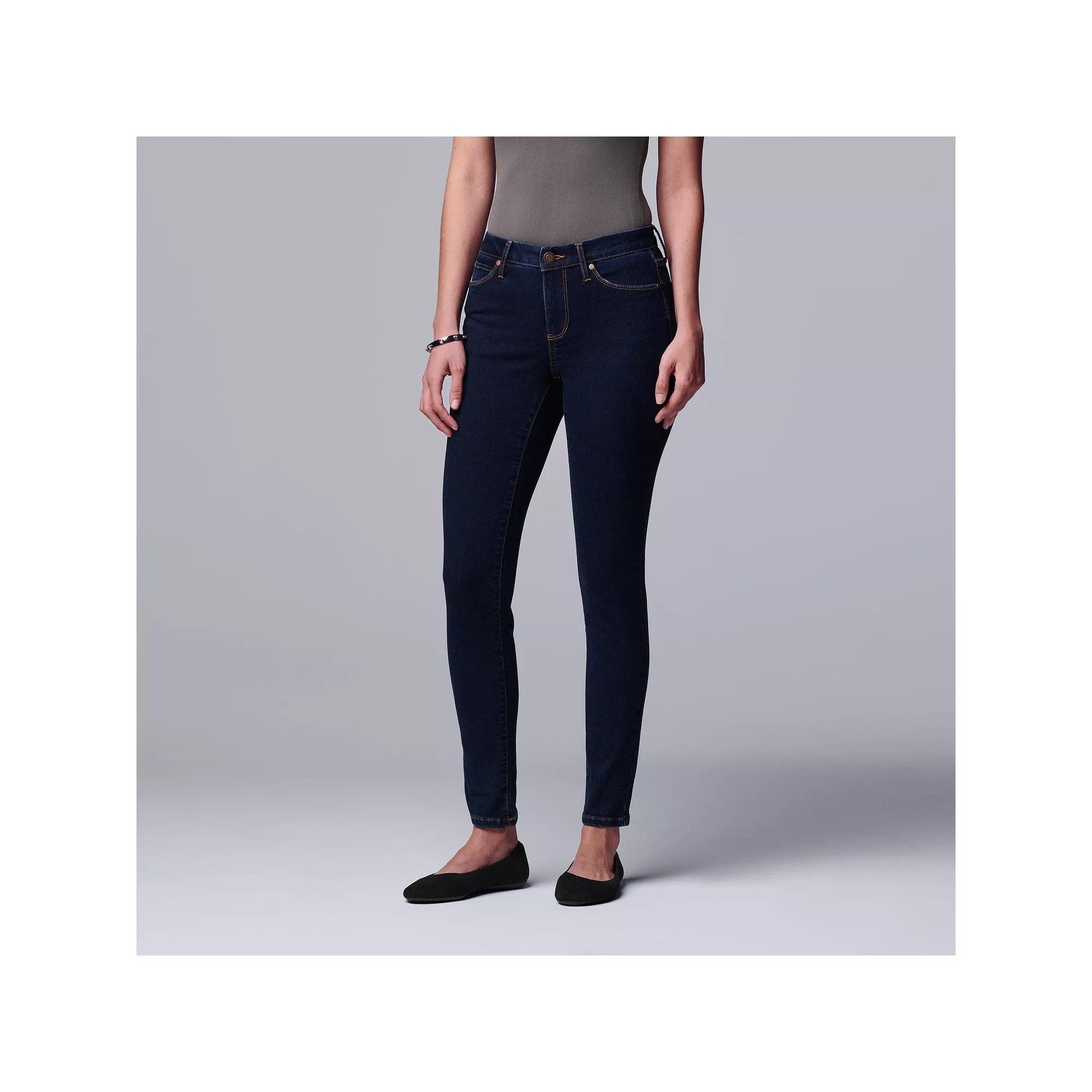 Women's Simply Vera Vera Wang Power Stretch Core Skinny Jeans, Size: 16, Twilight Product Image