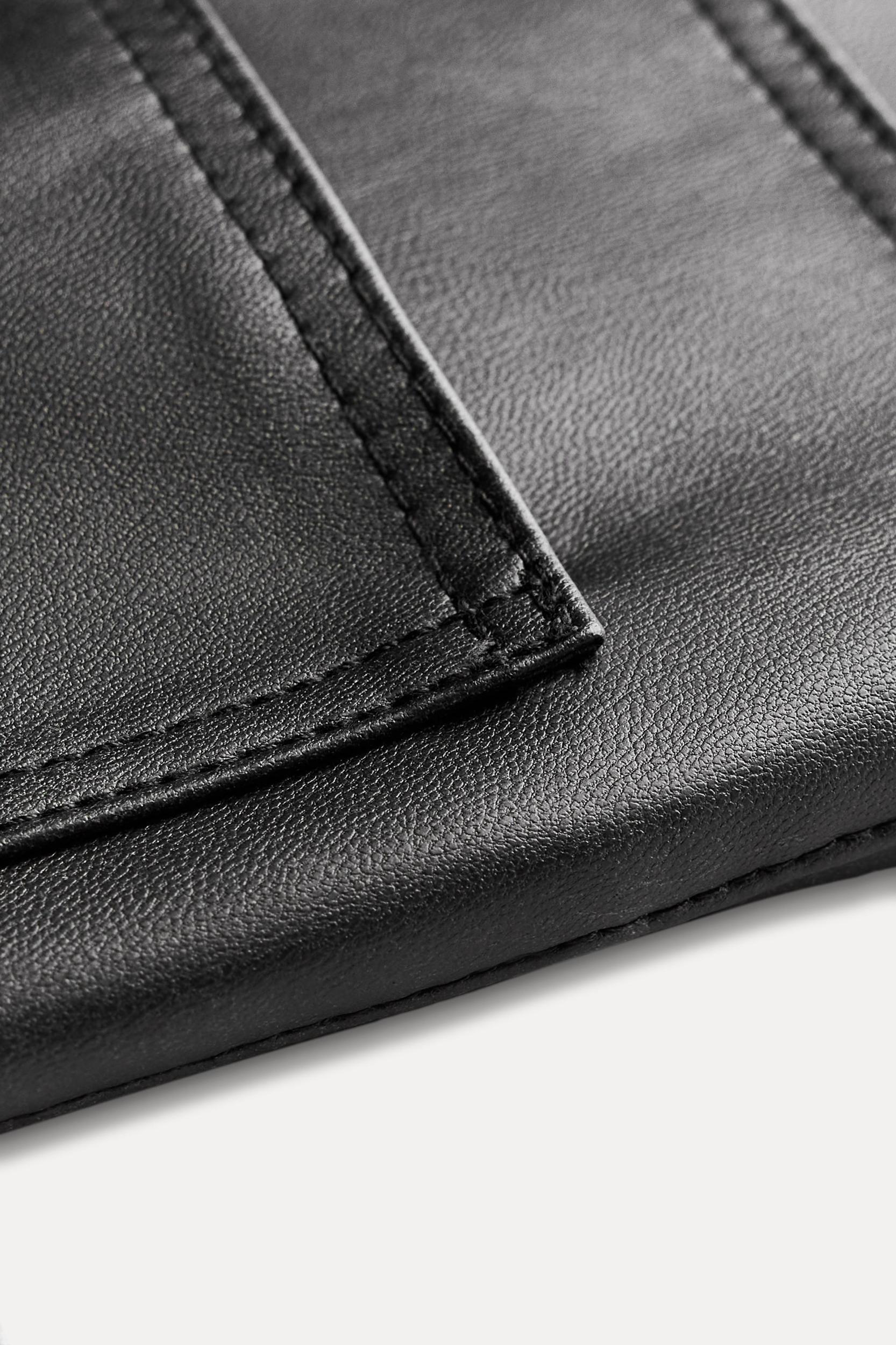 ZW COLLECTION FAUX LEATHER HIGH-WAISTED BOOTCUT CROPPED PANTS Product Image