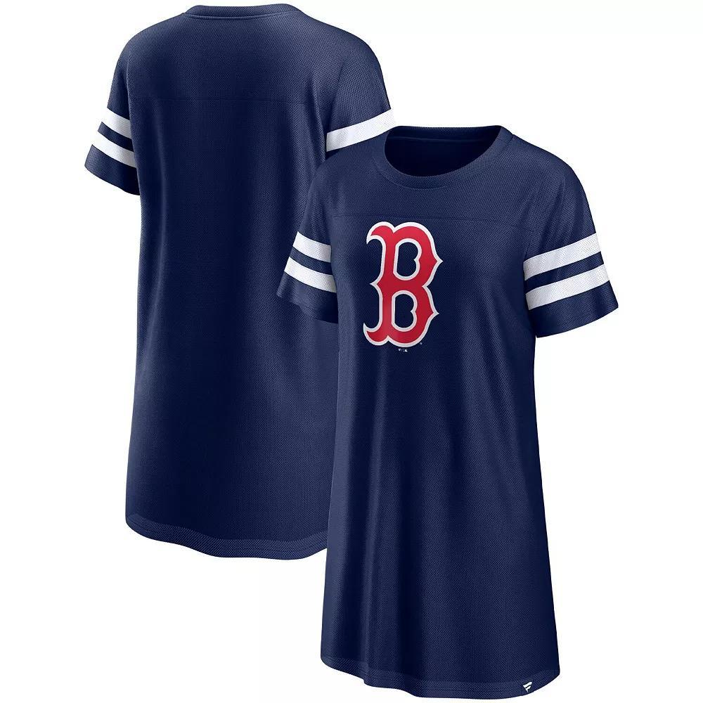 Women's Fanatics Branded Navy Boston Red Sox Iconic Mesh Dress, Size: Large, Blue Product Image