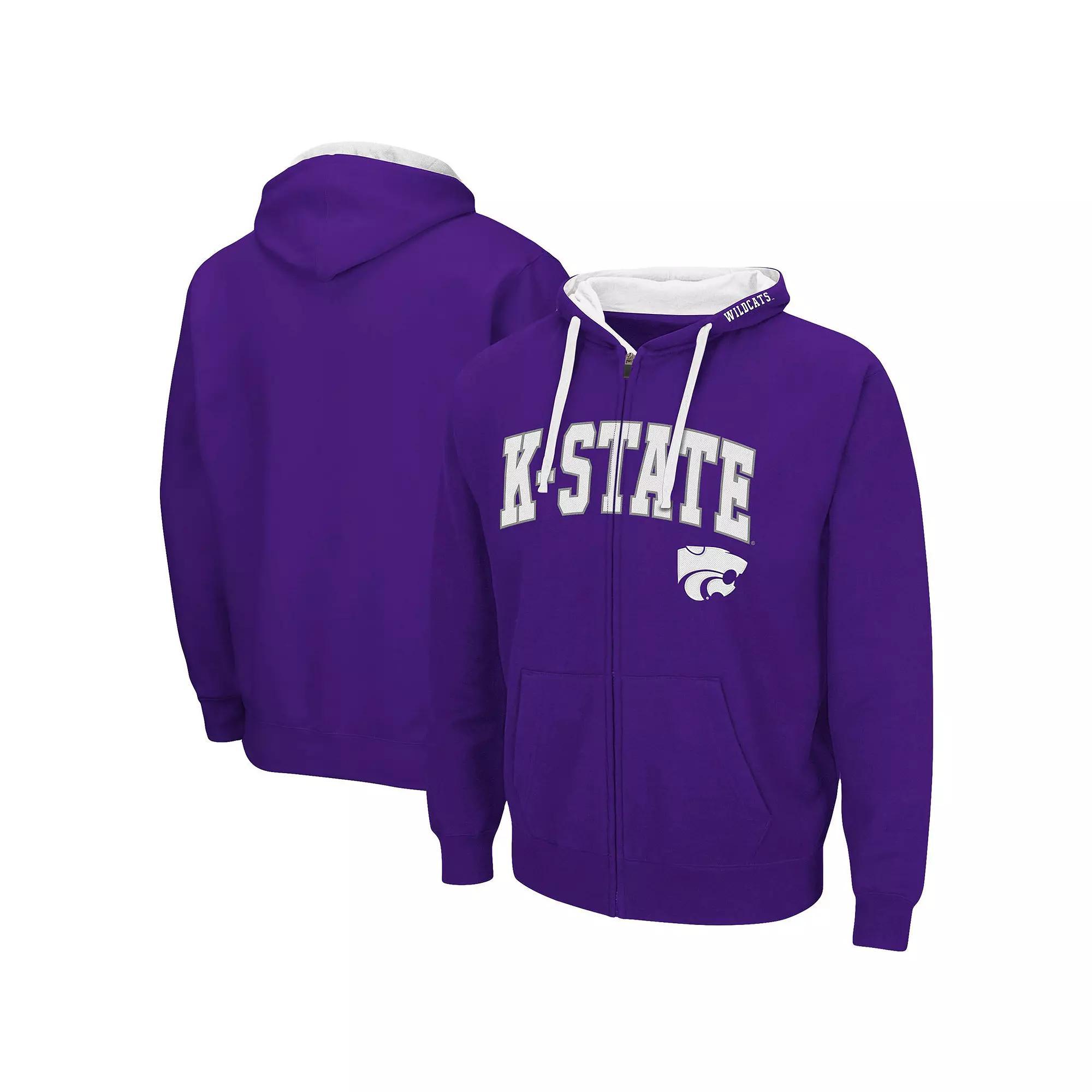Men's Colosseum Purple Kansas State Wildcats Big & Tall Full-Zip Hoodie, Size: 2XB Product Image