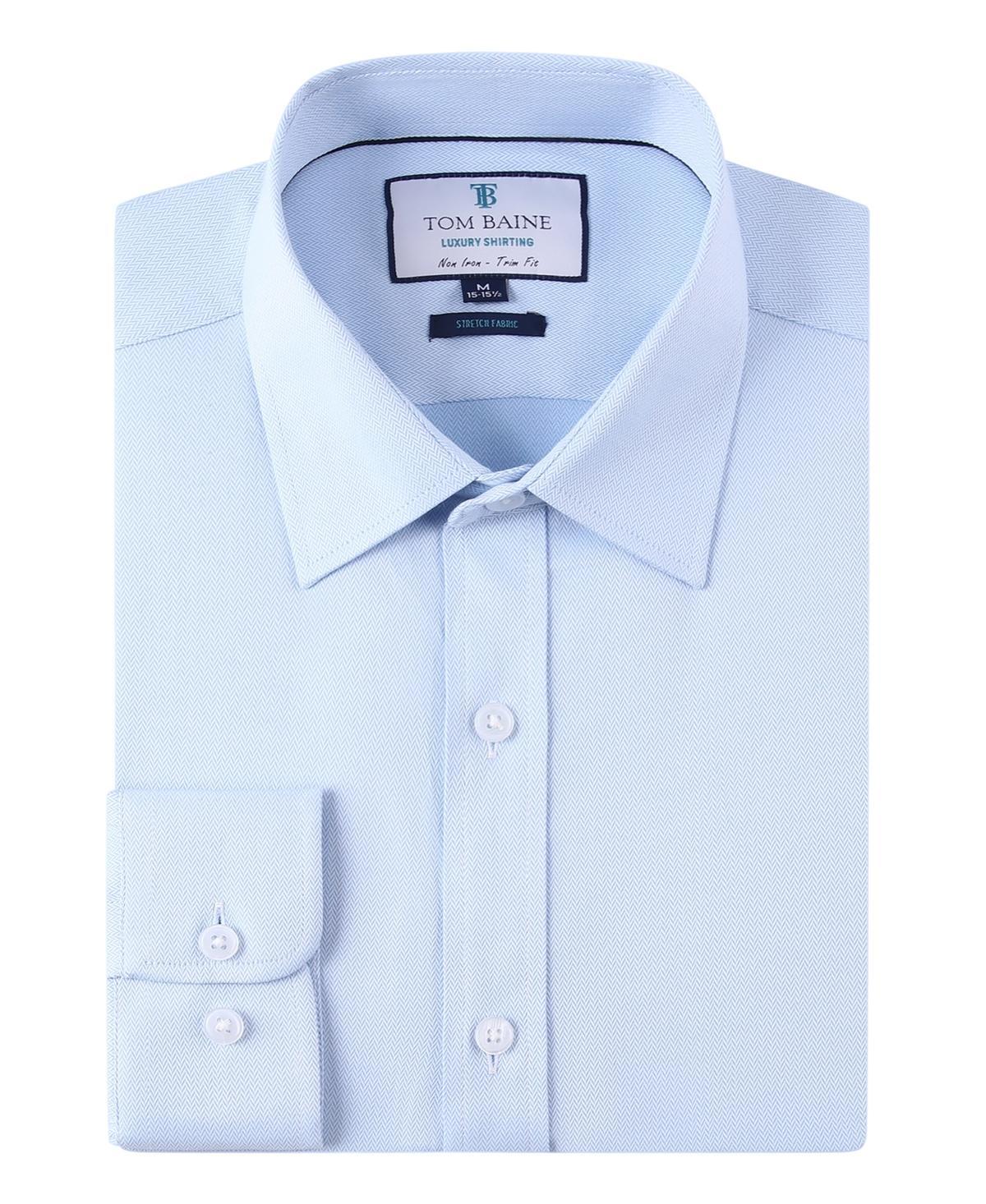Tom Baine Mens Four-Way Stretch Jacquard Solid Button Down Dress Shirt Product Image