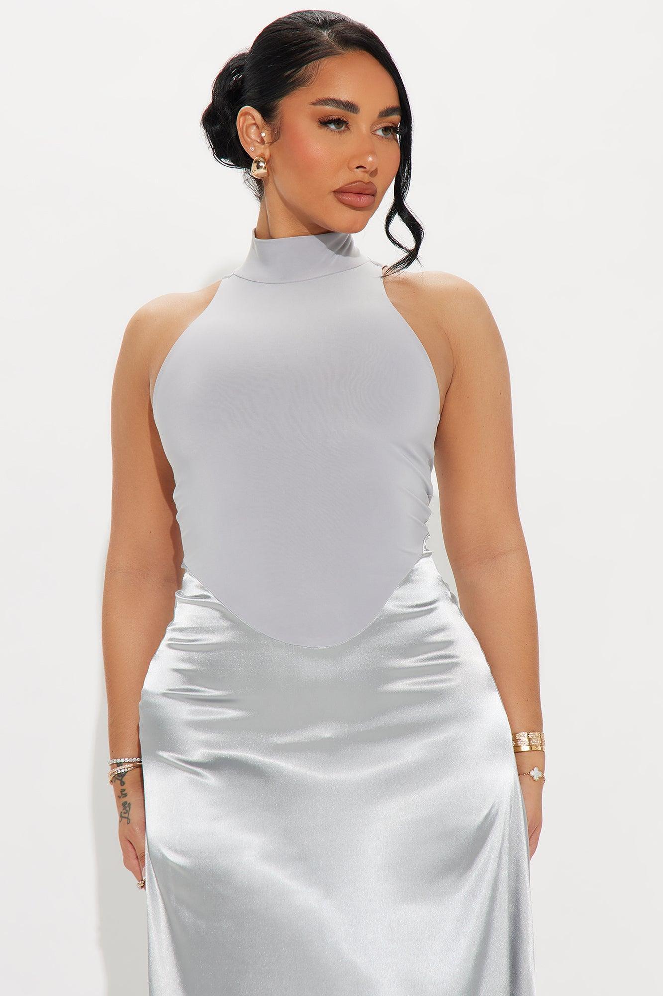 Highly Favored Maxi Dress - Grey Product Image