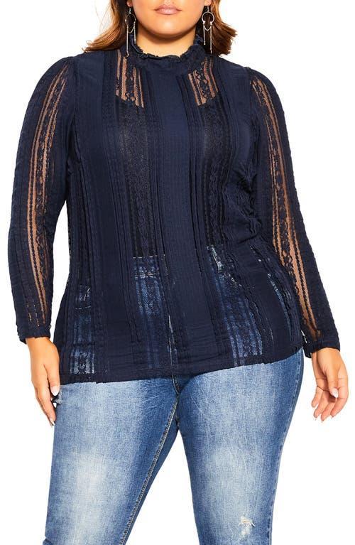 City Chic Womens Panelled Lace Top Product Image