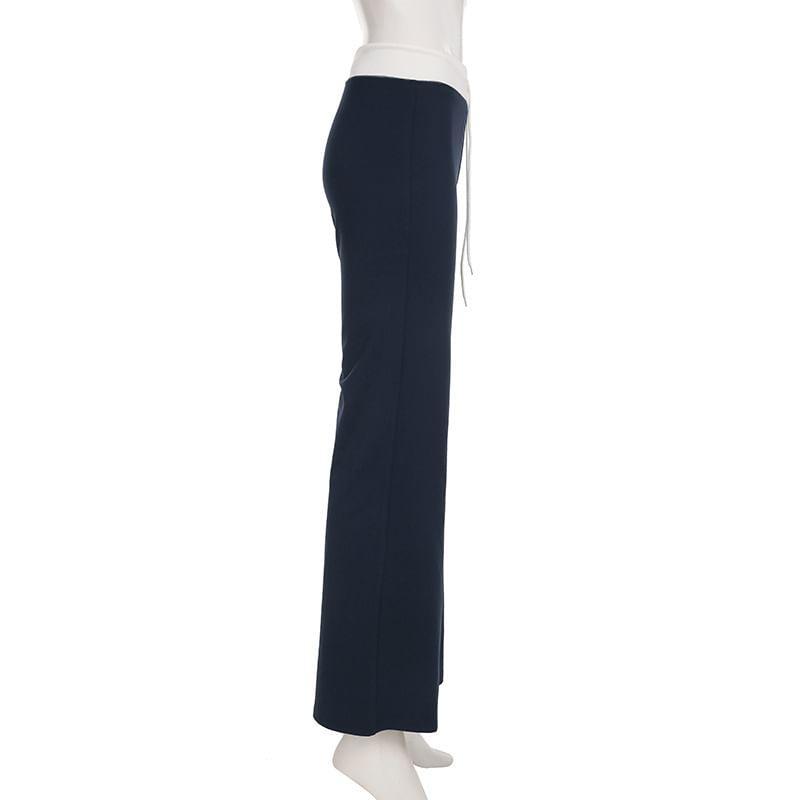 High Rise Bow Print Flared Sweatpants Product Image