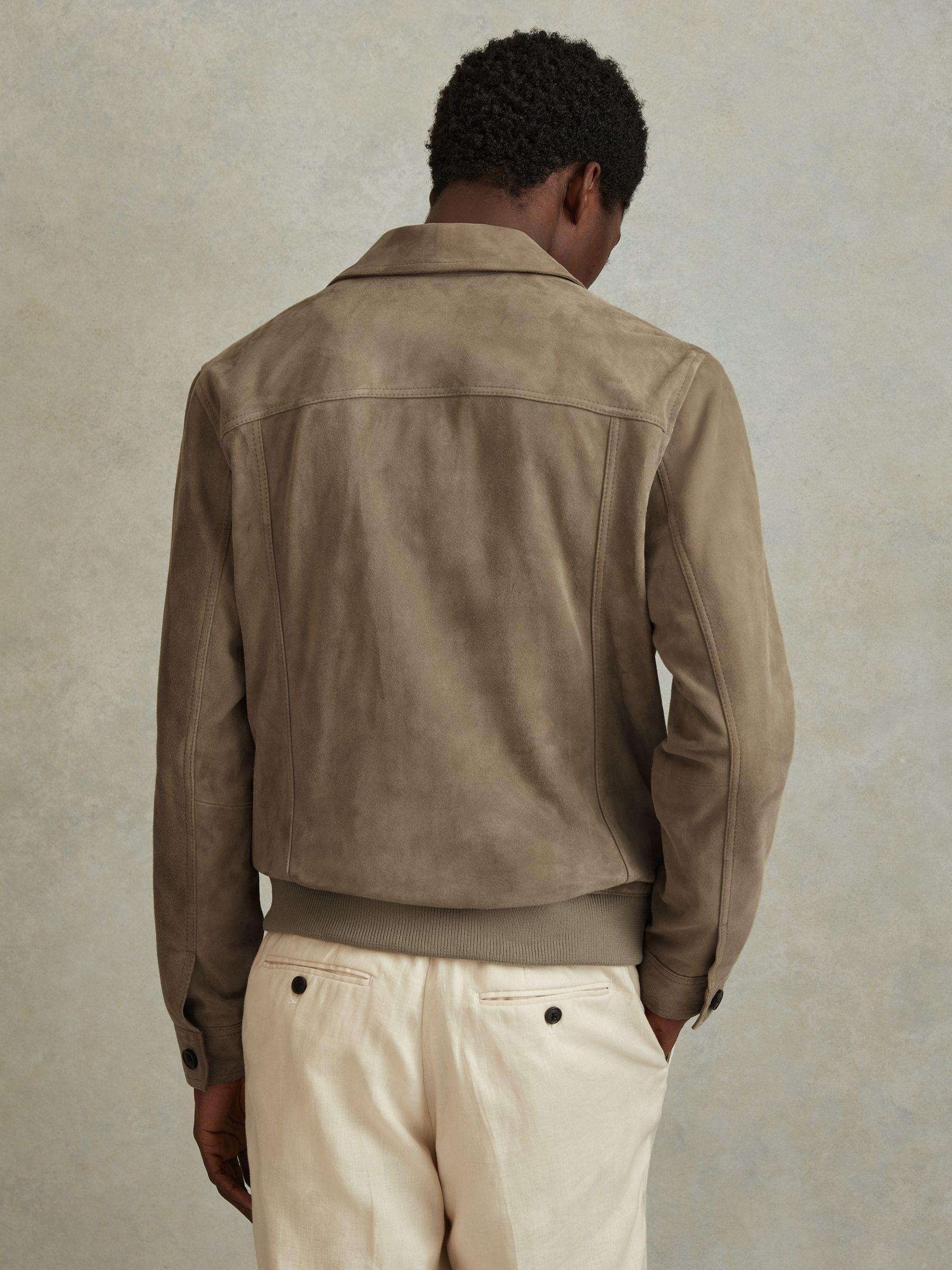 Suede Chest Pocket Jacket in Pistachio Product Image