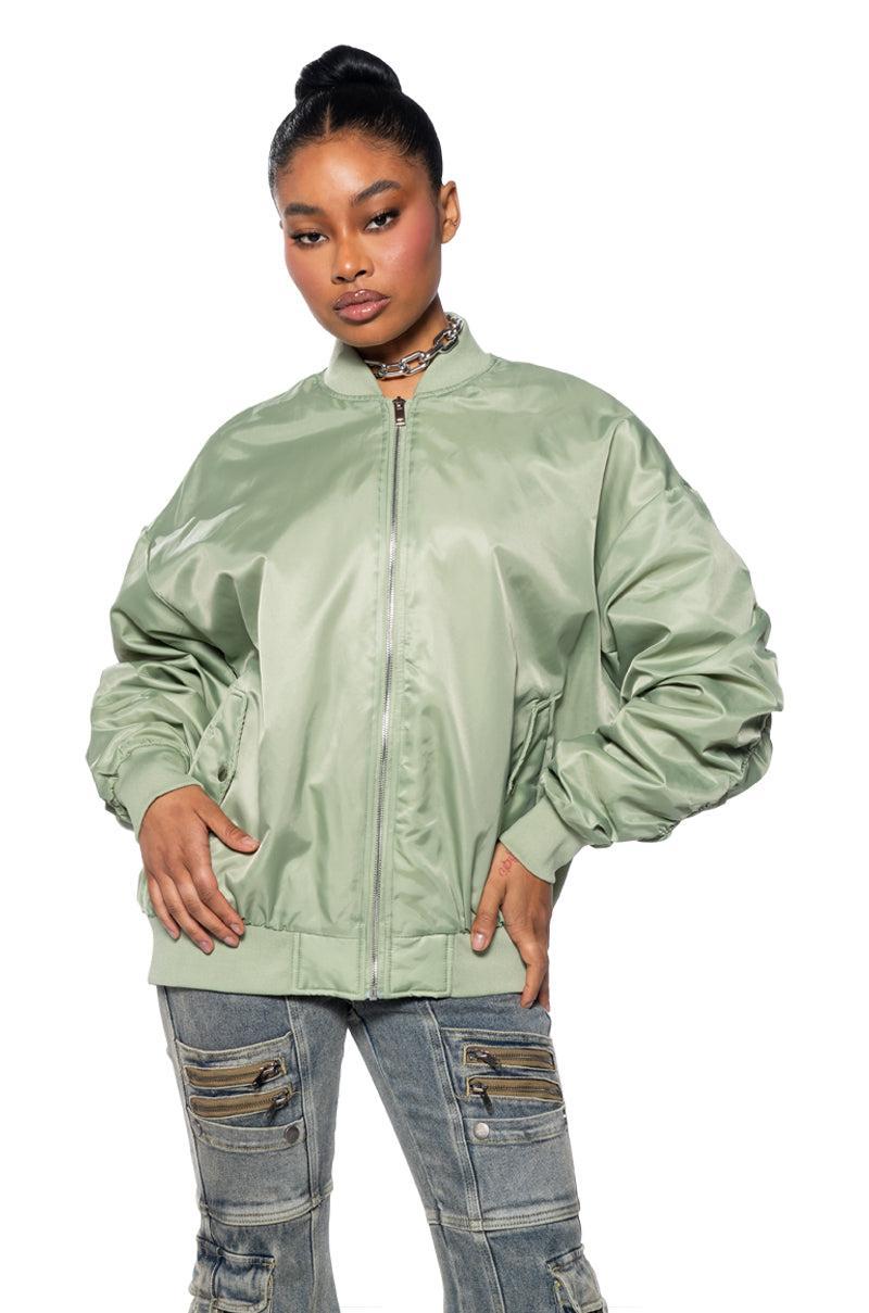 BRING IT BACK BOMBER WITH QUILTED LINING Product Image
