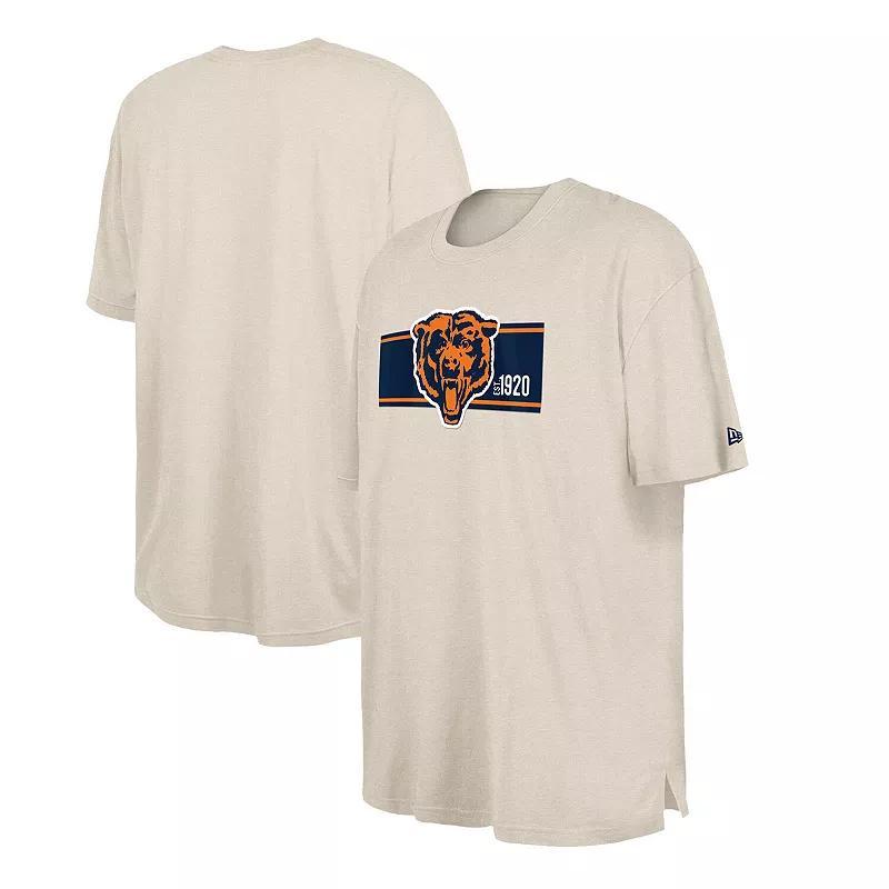 Men's New Era  Cream Oakland Raiders Third Down Big & Tall Historic T-Shirt, Size: 3XB, Beige Product Image