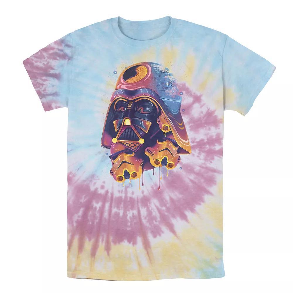 Men's Star Wars Colorful Melted Vader Collage Wash Tee, Size: Medium, Black Product Image