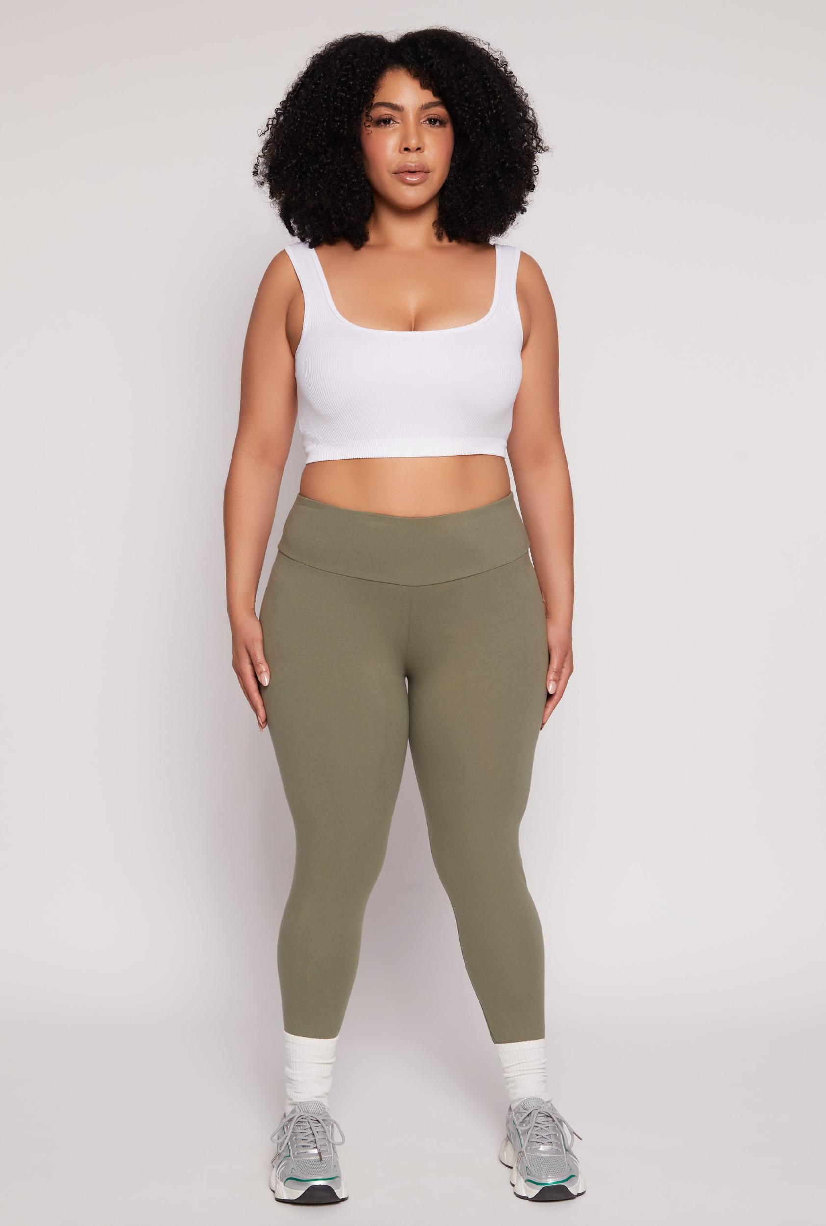 Womens Plus Size High Waist Leggings Product Image