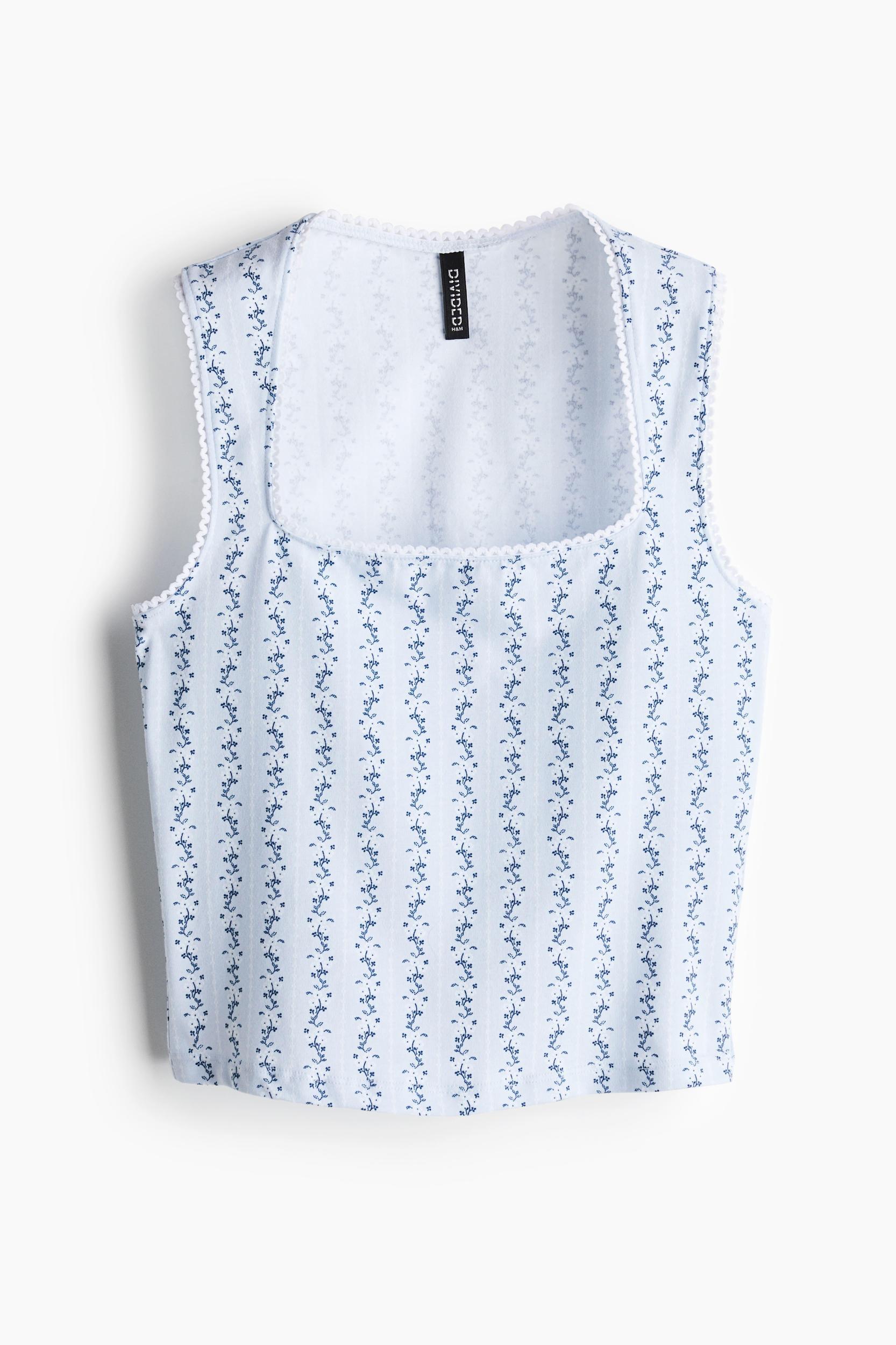 Picot-Trimmed Sleeveless Top Product Image