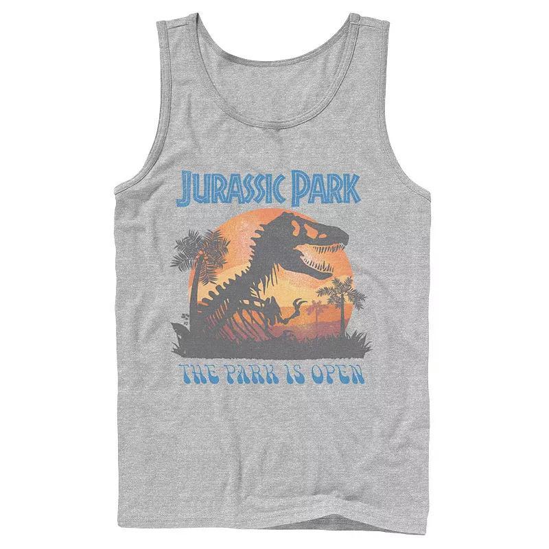 Men's Jurassic Park T Rex Sunset Portrait Tank Top, Size: XL, Black Product Image