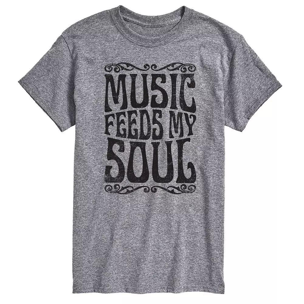 Big & Tall Music Feeds My Soul Tee, Men's, Size: 5XB, White Product Image