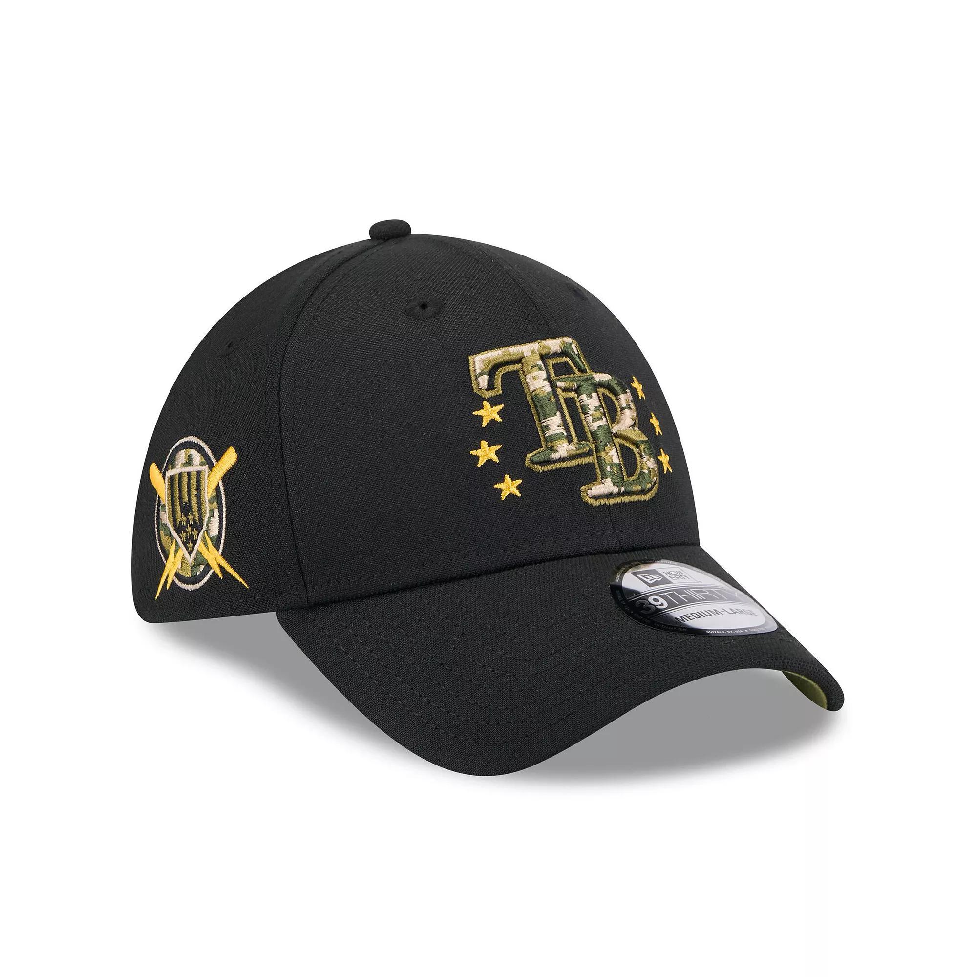 Men's New Era  Black Miami Marlins 2024 Armed Forces Day 39THIRTY Flex Hat, Size: Medium/Large Product Image