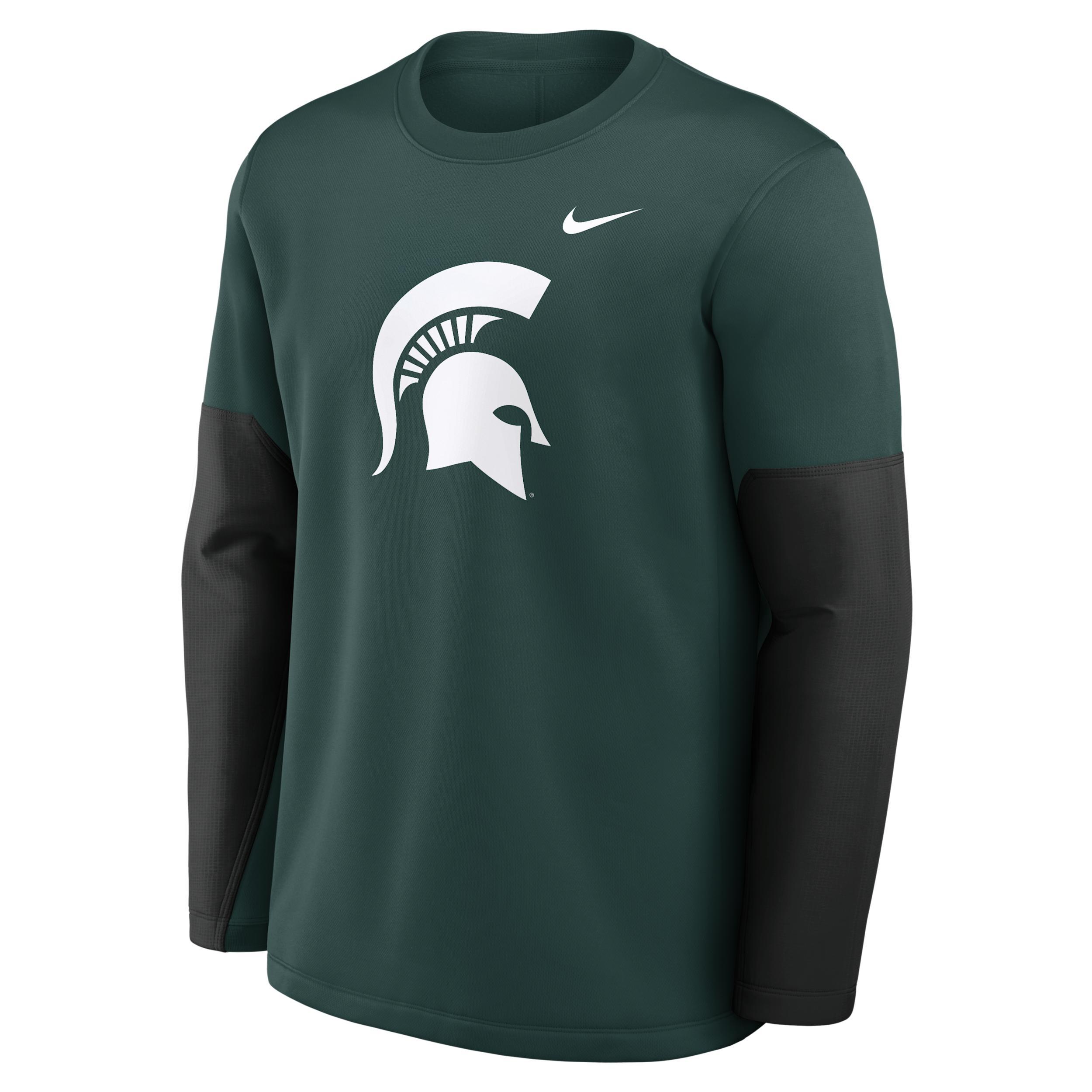 Michigan State Sideline Coach Nike Men's Therma-FIT College Long-Sleeve T-Shirt Product Image