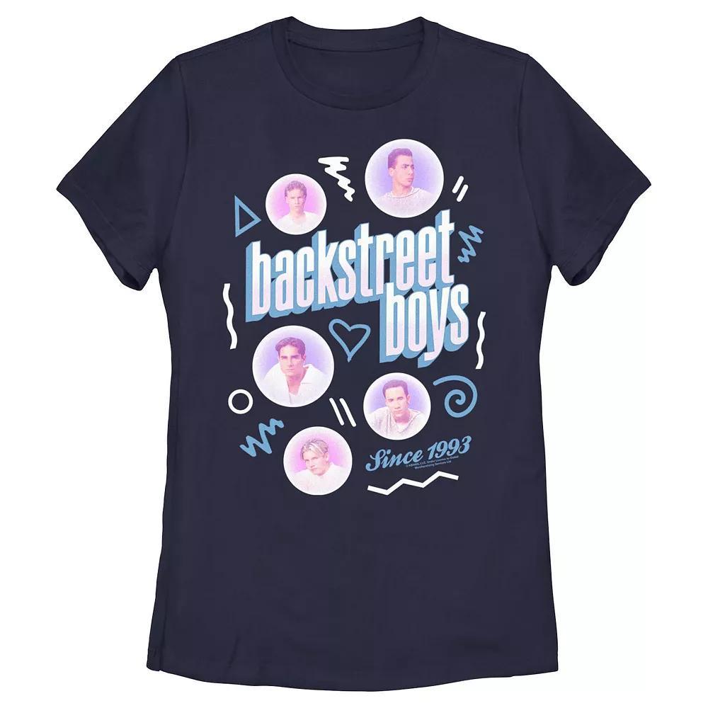 Juniors' Backstreet Boys Since 1993 Face Badges Graphic Tee, Women's, Size: XL, Blue Product Image