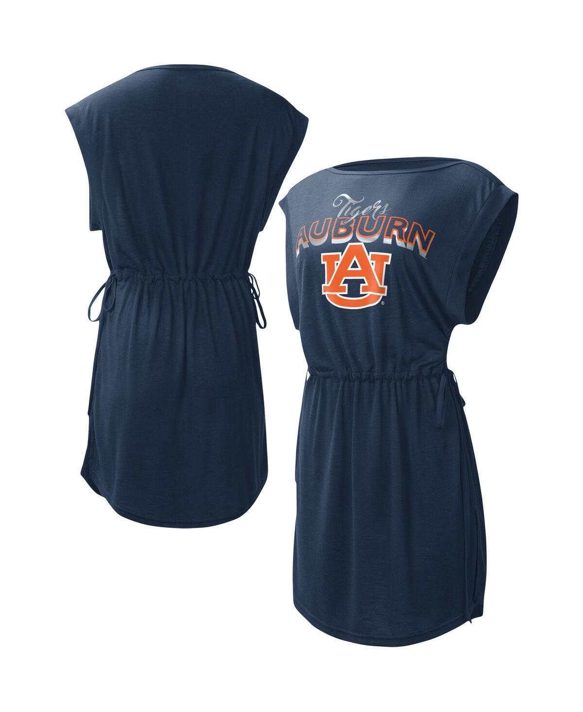 Women's G-III 4Her by Carl Banks Navy Auburn Tigers GOAT Swimsuit Cover-Up Dress, Size: XL, Blue Product Image