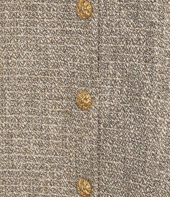 Abbey Glass Ellen Sparkle Tweed Round Neck Short Sleeve Mini A-Line Dress Product Image