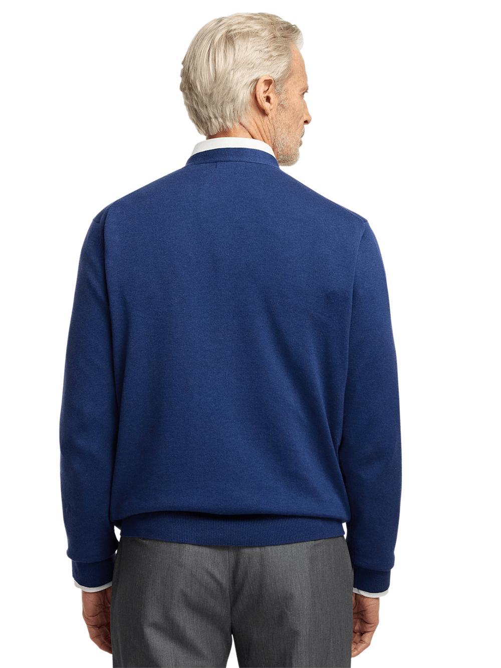 Supima Cotton Button Front Cardigan - Dark Blue Product Image