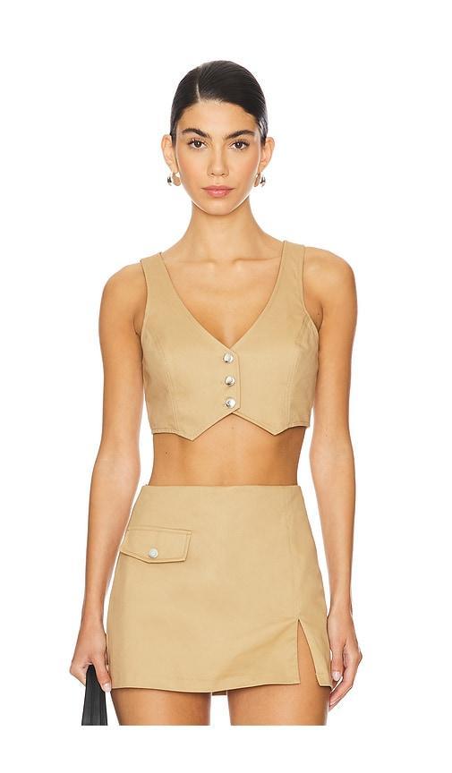 Ethan Cropped Vest Amanda Uprichard Product Image
