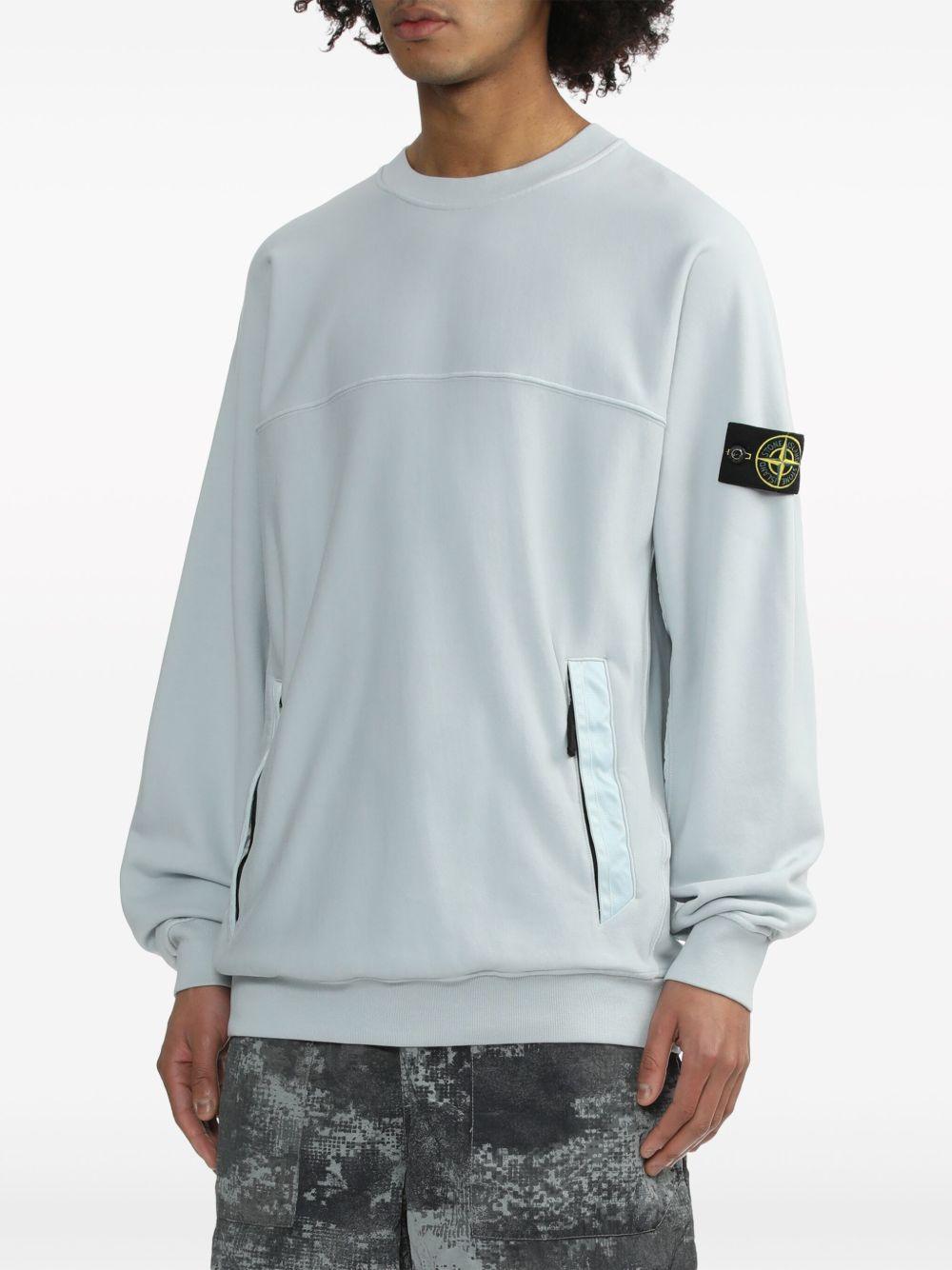 Compass-badge cotton sweatshirt Product Image