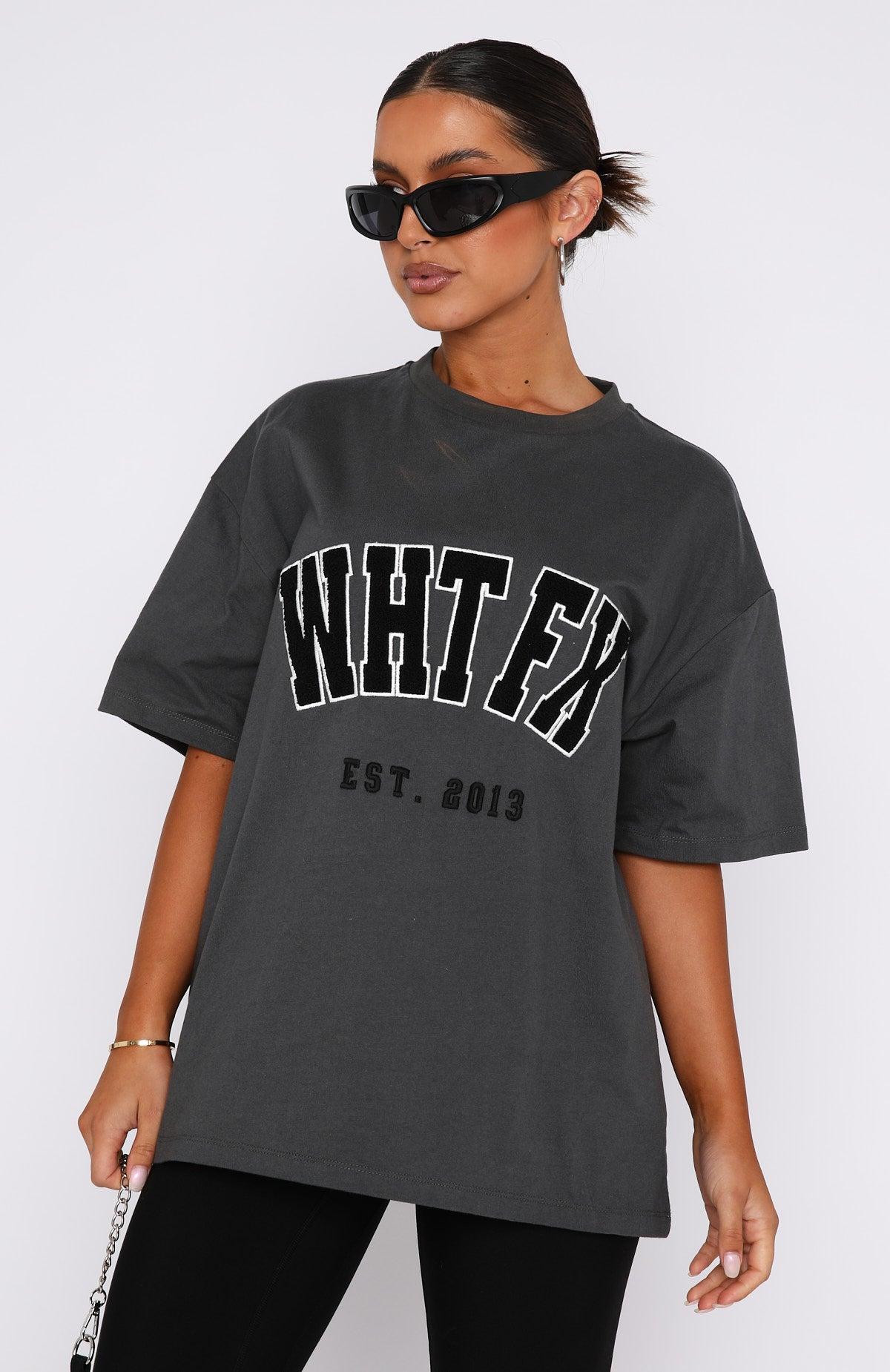 Give It Away Oversized Tee Charcoal Product Image