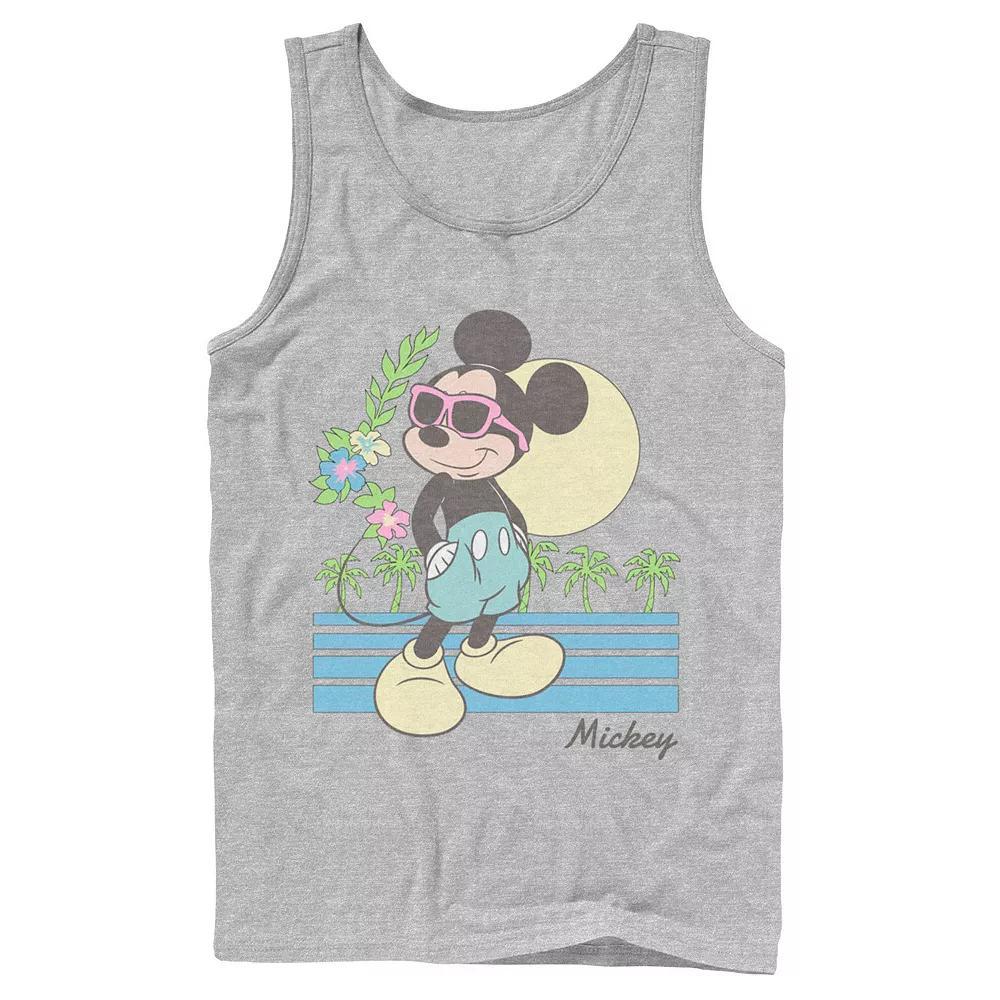 Disney's Mickey Mouse Men's Retro Beach Tank Top, Size: Large, Athletic Grey Product Image
