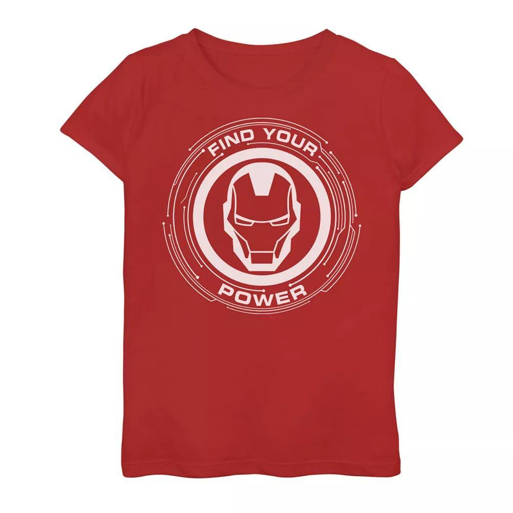 Girls 7-16 Marvel Iron Man Find Your Power Simple Logo Tee, Girl's, Size: XL, Red Product Image