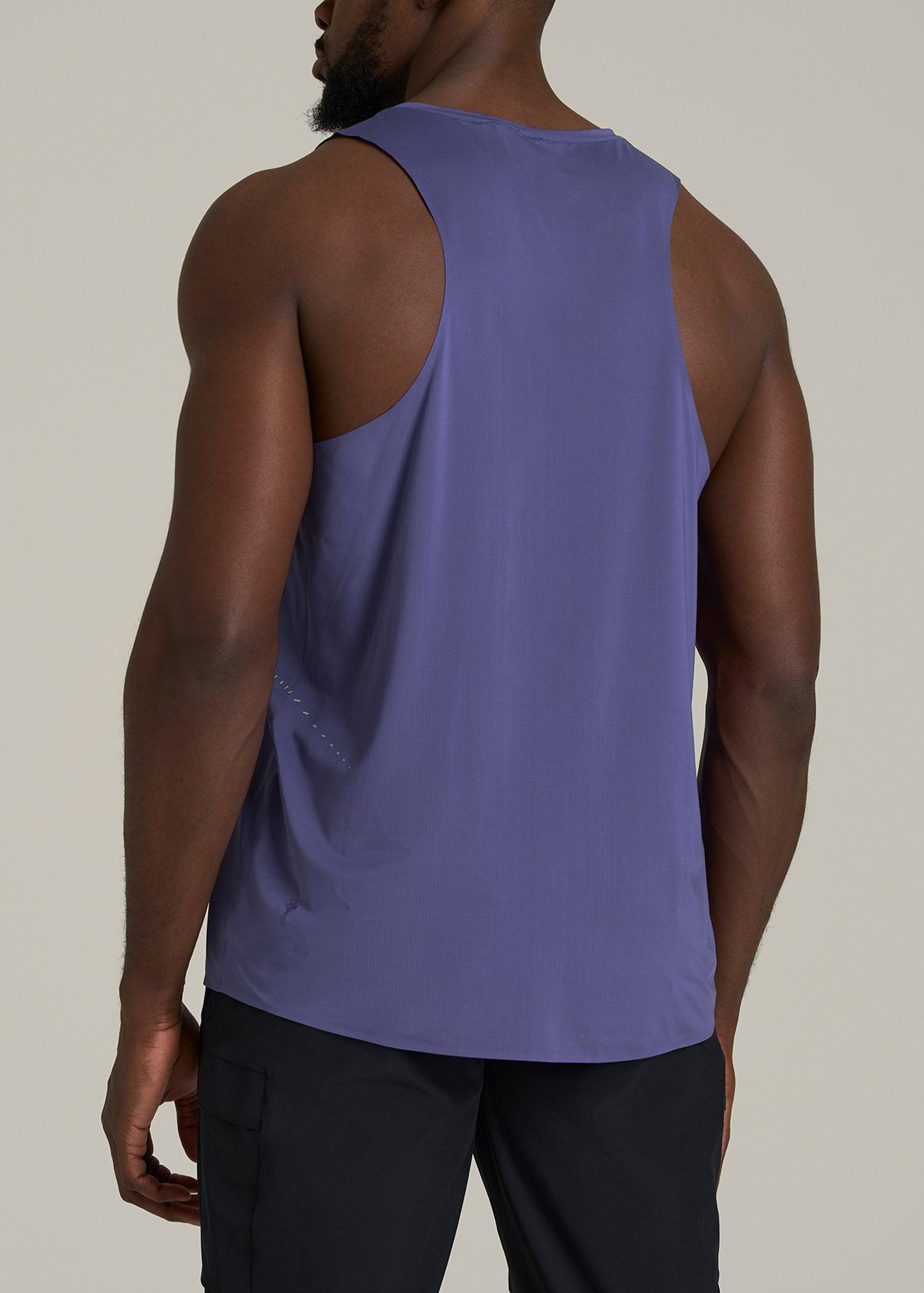 Perforated Training Singlet for Tall Men in Future Dusk Product Image