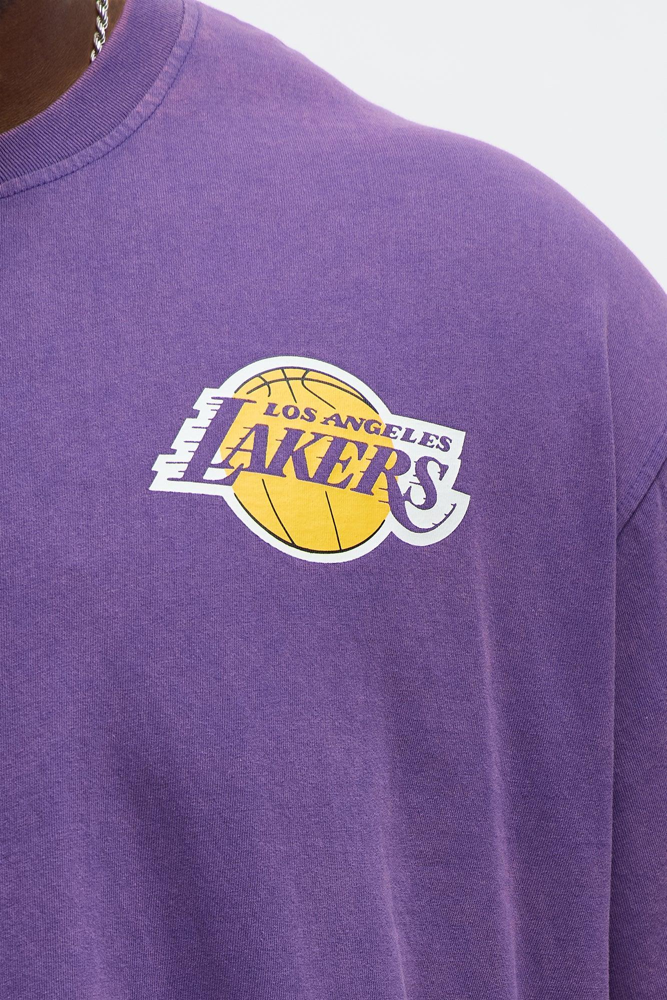 Lakers Freethrow Oversized Short Sleeve Tee - Purple Product Image