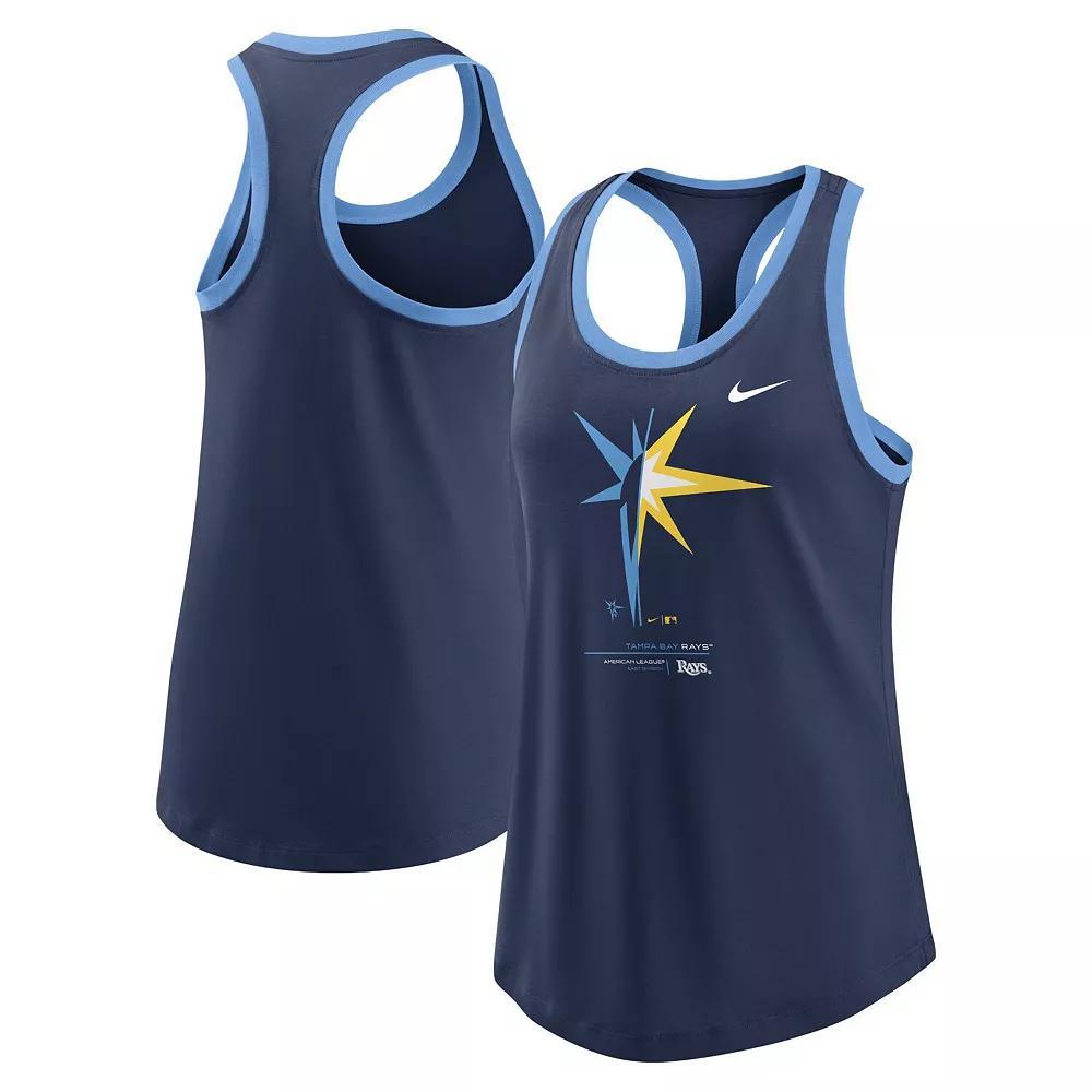 Women's Nike Navy Tampa Bay Rays Tech Tank Top, Size: 2XL, Blue Product Image
