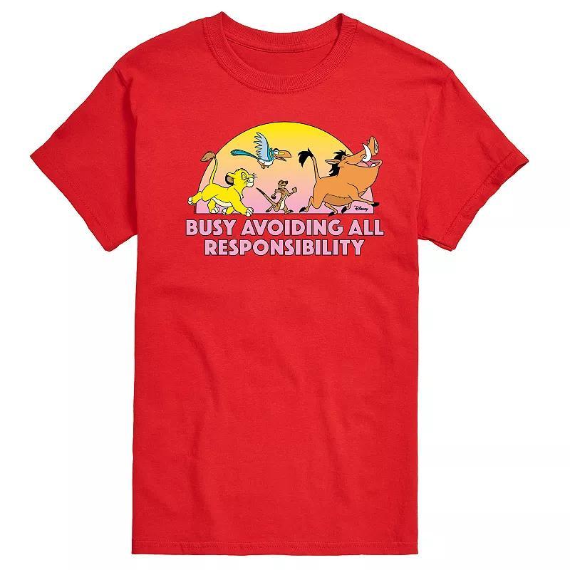 Disneys The Lion King Mens Avoiding All Responsibility Graphic Tee Product Image