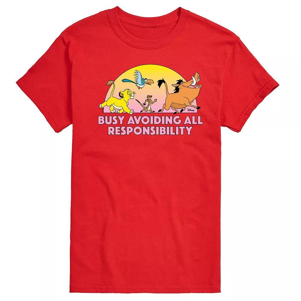 Disneys The Lion King Mens Avoiding All Responsibility Graphic Tee Product Image