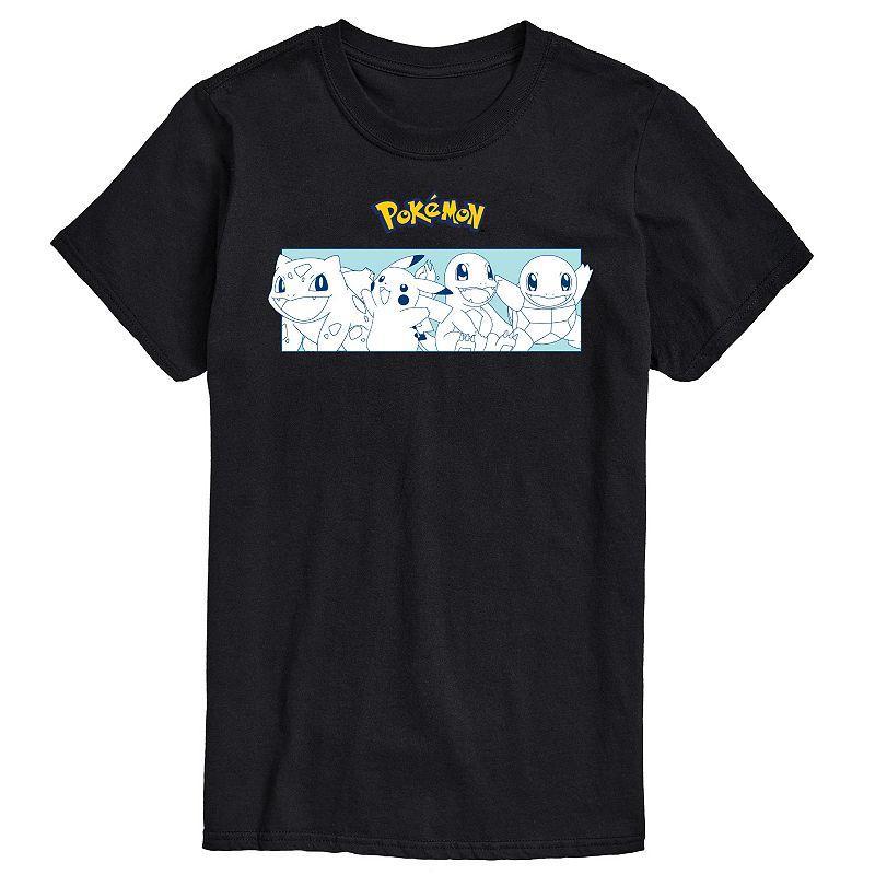 Big & Tall Pokemon Classic Starters Portrait Graphic Tee, Mens Product Image