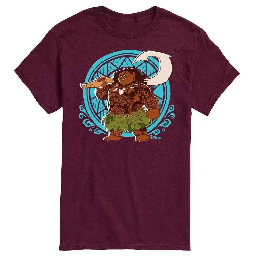 Disney's Moana Men's Maui Pattern Graphic Tee, Size: XL, Blue Product Image
