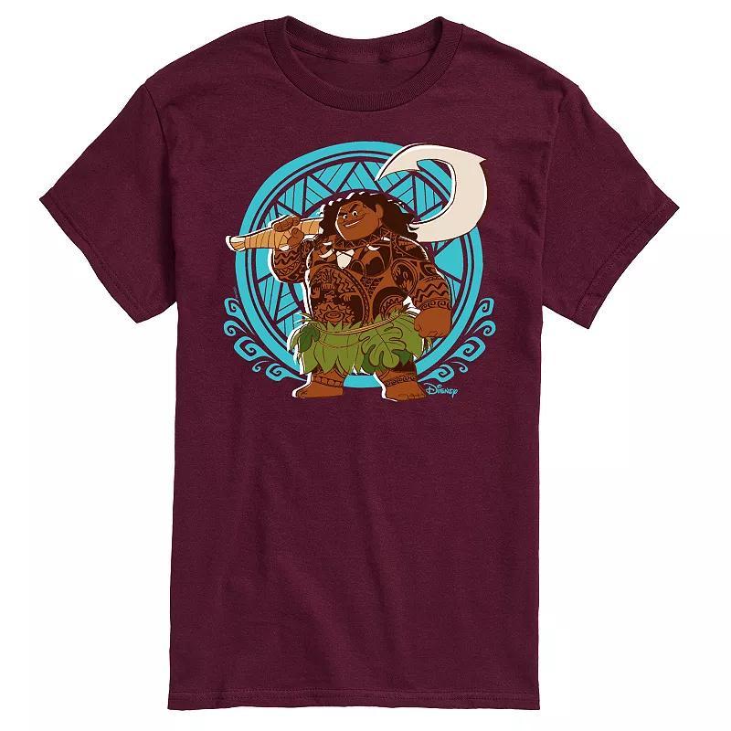Disney's Moana Men's Maui Pattern Graphic Tee, Size: XL, Blue Product Image