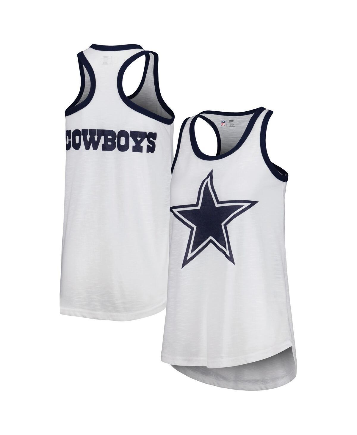 Women's G-III 4Her by Carl Banks White Dallas Cowboys Tater Tank Top, Size: Medium Product Image