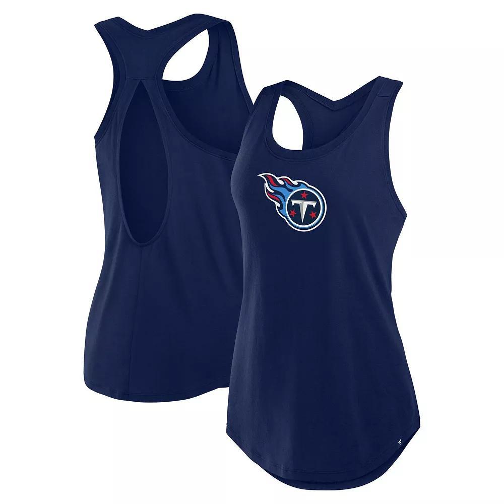 Women's Fanatics Navy Tennessee Titans Iron Fan Tank Top, Size: Large, Blue Product Image