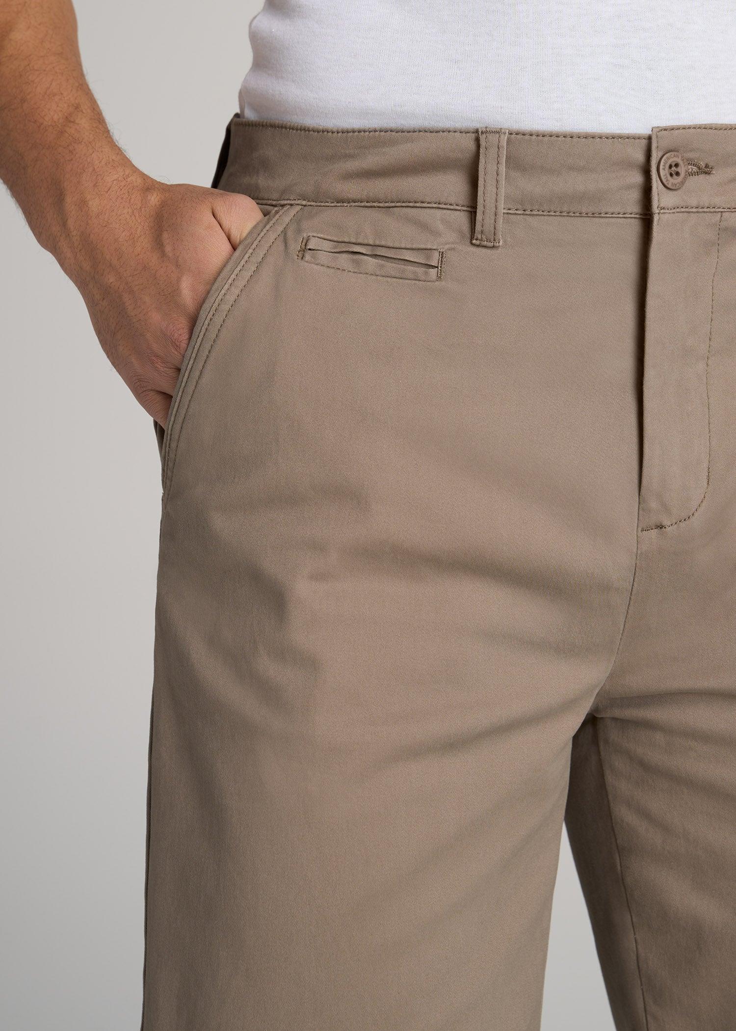 Chino Shorts for Tall Men in Fatigue Green Product Image