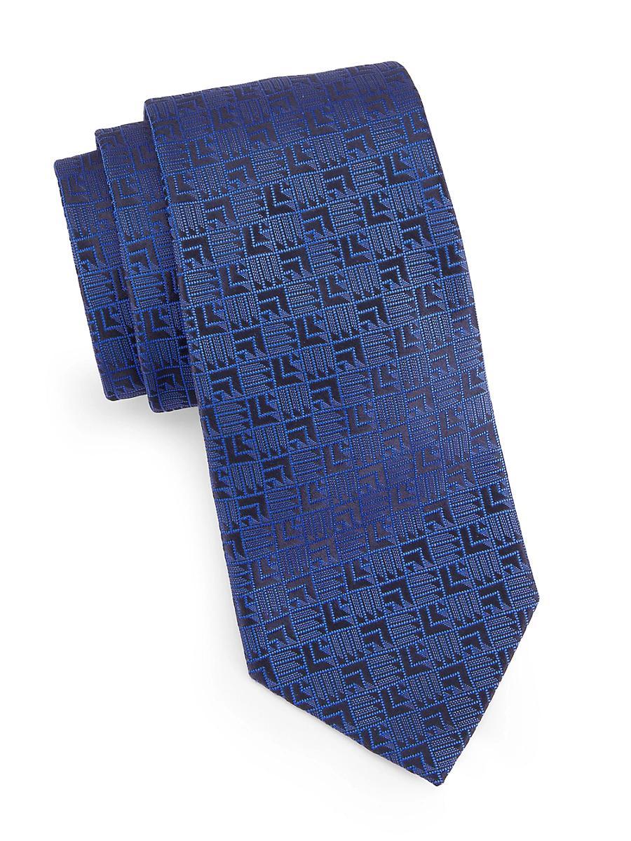 Mens Shaded Cube Silk Jacquard Tie Product Image