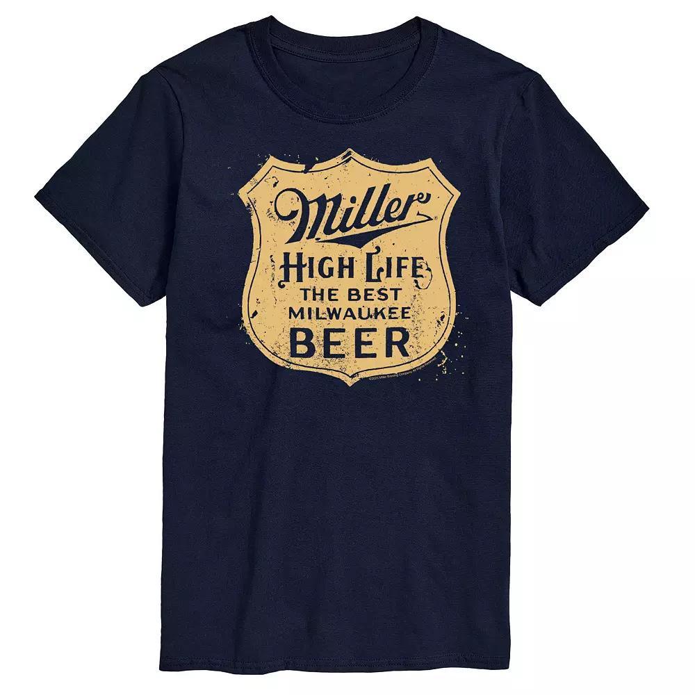 Big & Tall Miller High Life Vintage Crest Graphic Tee, Men's, Size: 3XL Tall, Blue Product Image