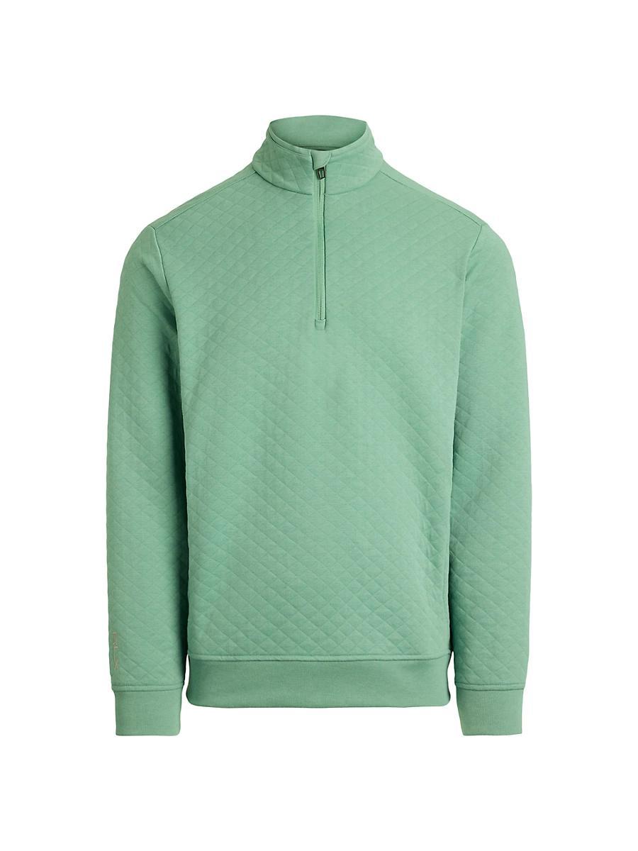 Mens Quilted Double-Knit Quarter-Zip Product Image