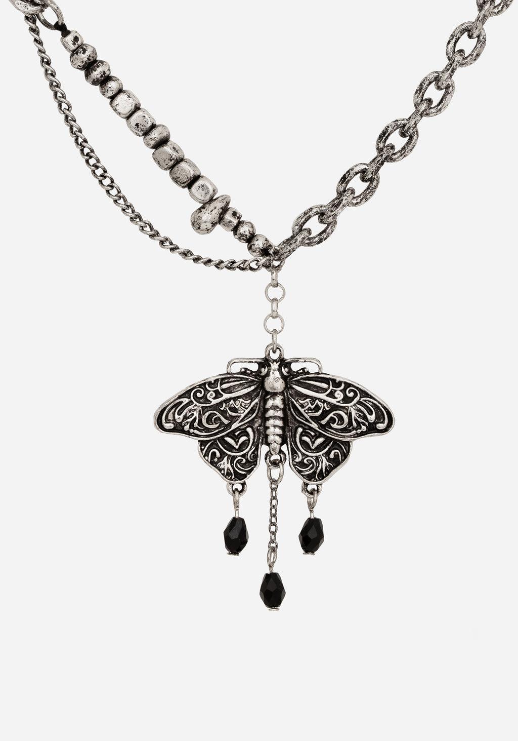 Rowan Moth Mixed Chain Necklace Product Image