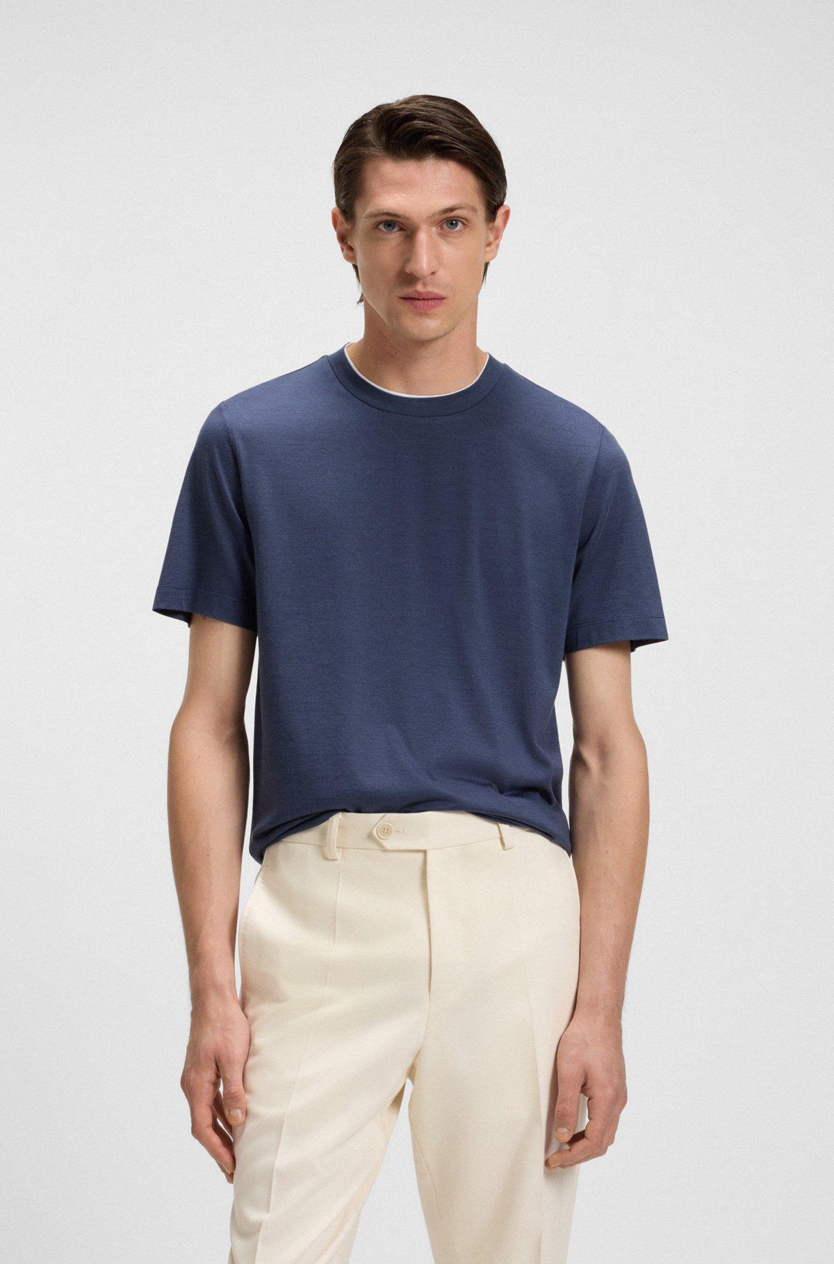 Regular-fit T-shirt in mercerized cotton Product Image