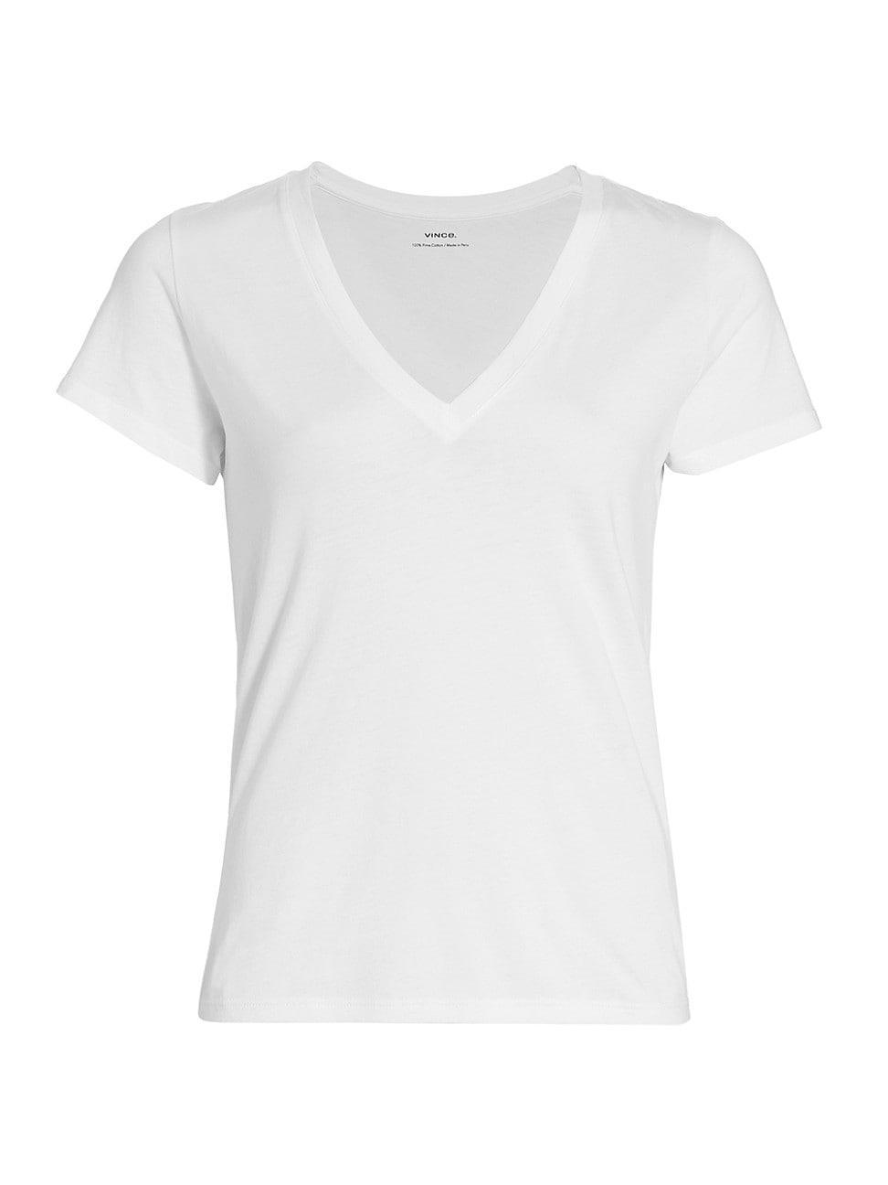 Essential Pima Cotton V-Neck Tee Product Image