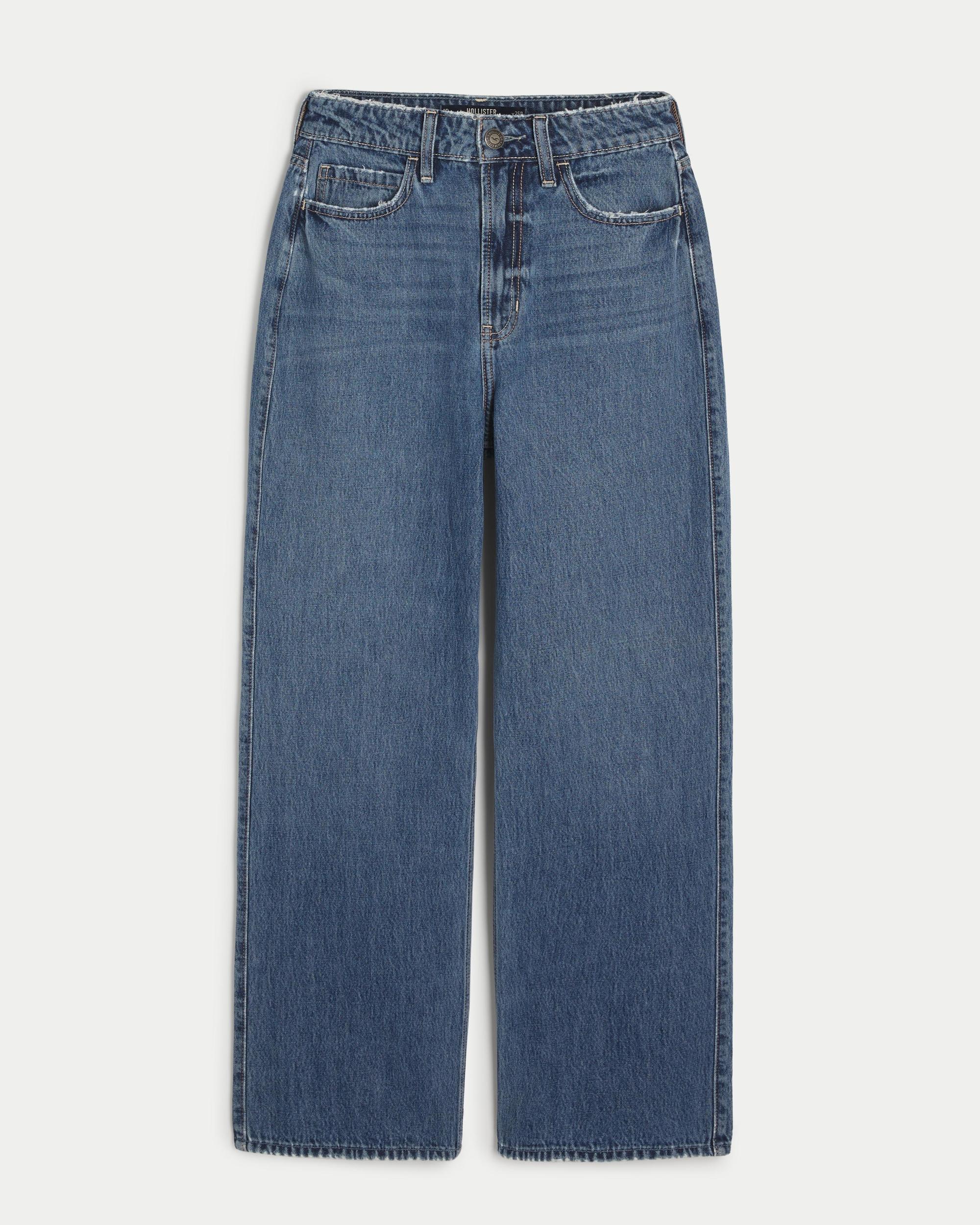 Ultra High-Rise Medium Wash Baggy Jeans Product Image