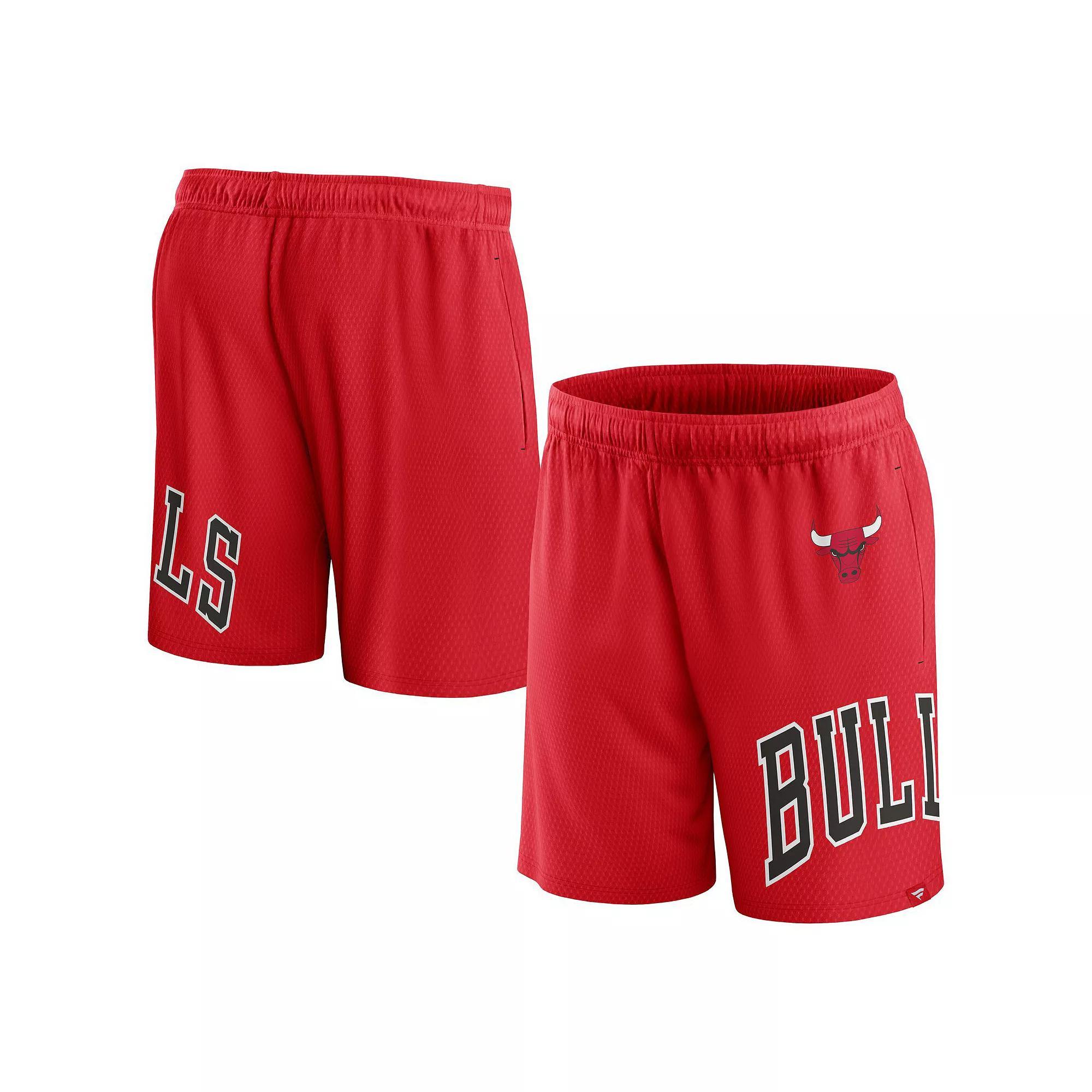 Men's Fanatics Branded Red Chicago Bulls Free Throw Mesh Shorts, Size: Medium Product Image